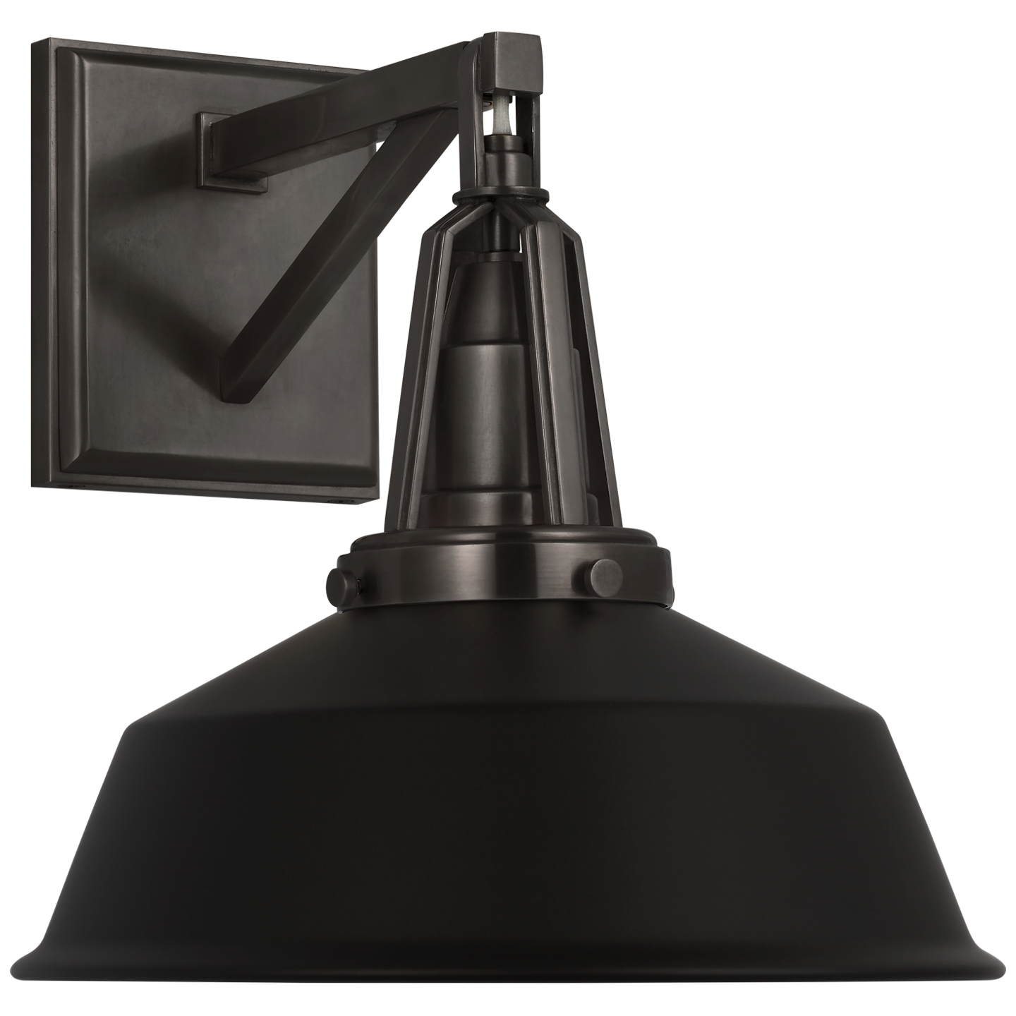 Layton 10" Sconce in Bronze with Matte Black Shade Open Box