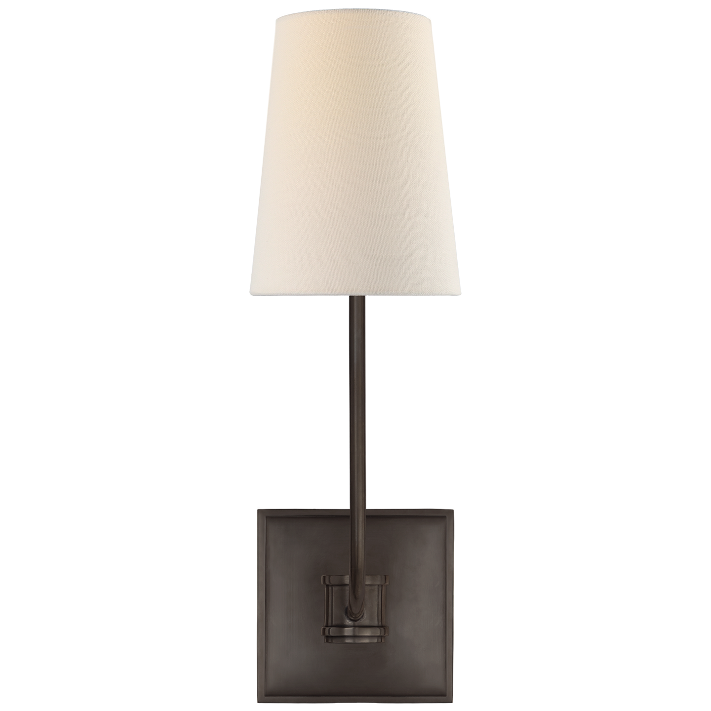 Venini Single Sconce in Bronze with Linen Shade Open Box