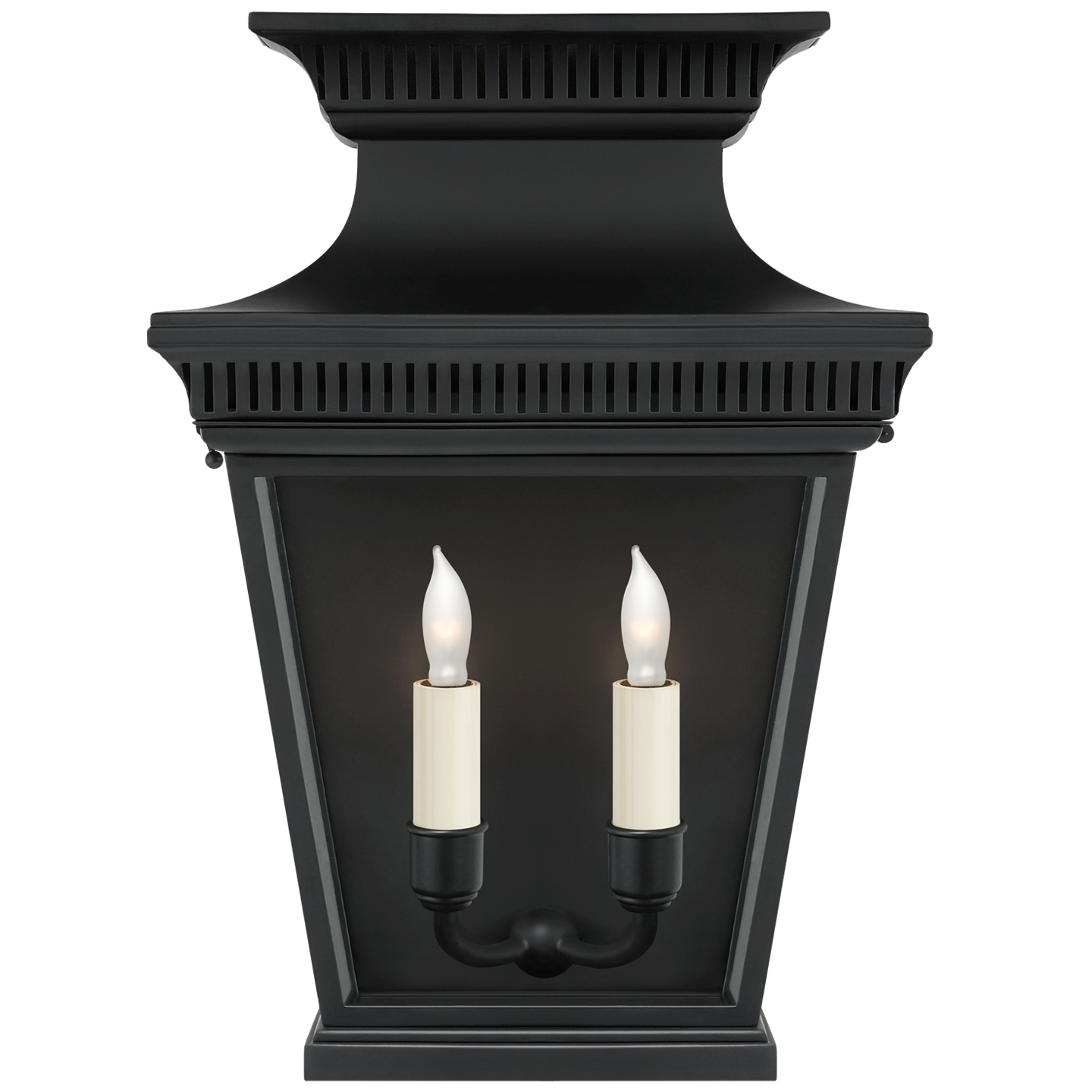 Elsinore Medium 3/4 Wall Lantern in Black with Clear Glass Open Box