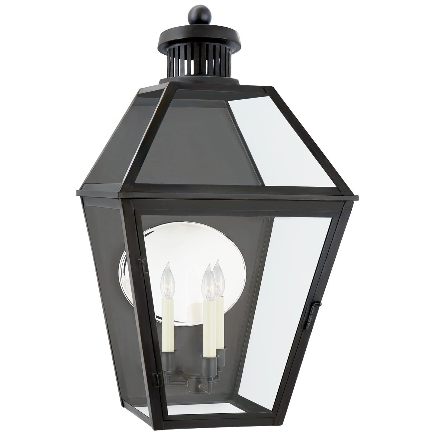 Stratford Large 3/4 Wall Lantern in Blackened Copper with Clear Glass  Open Box