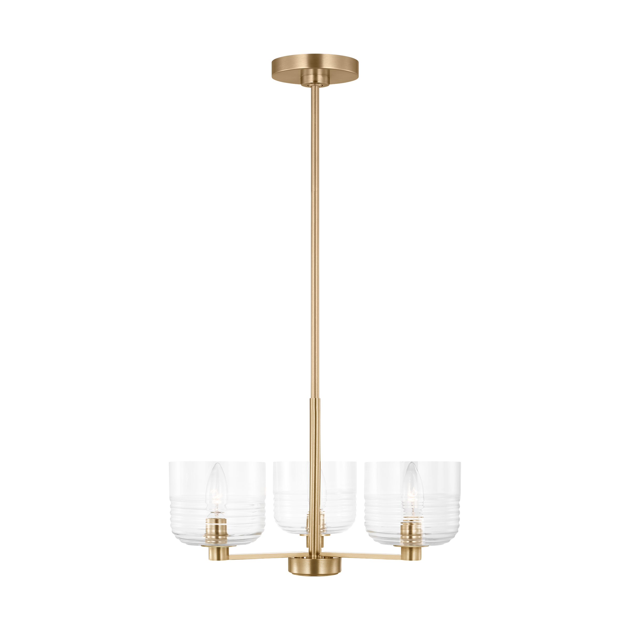 Lochdale Small Chandelier Satin Brass