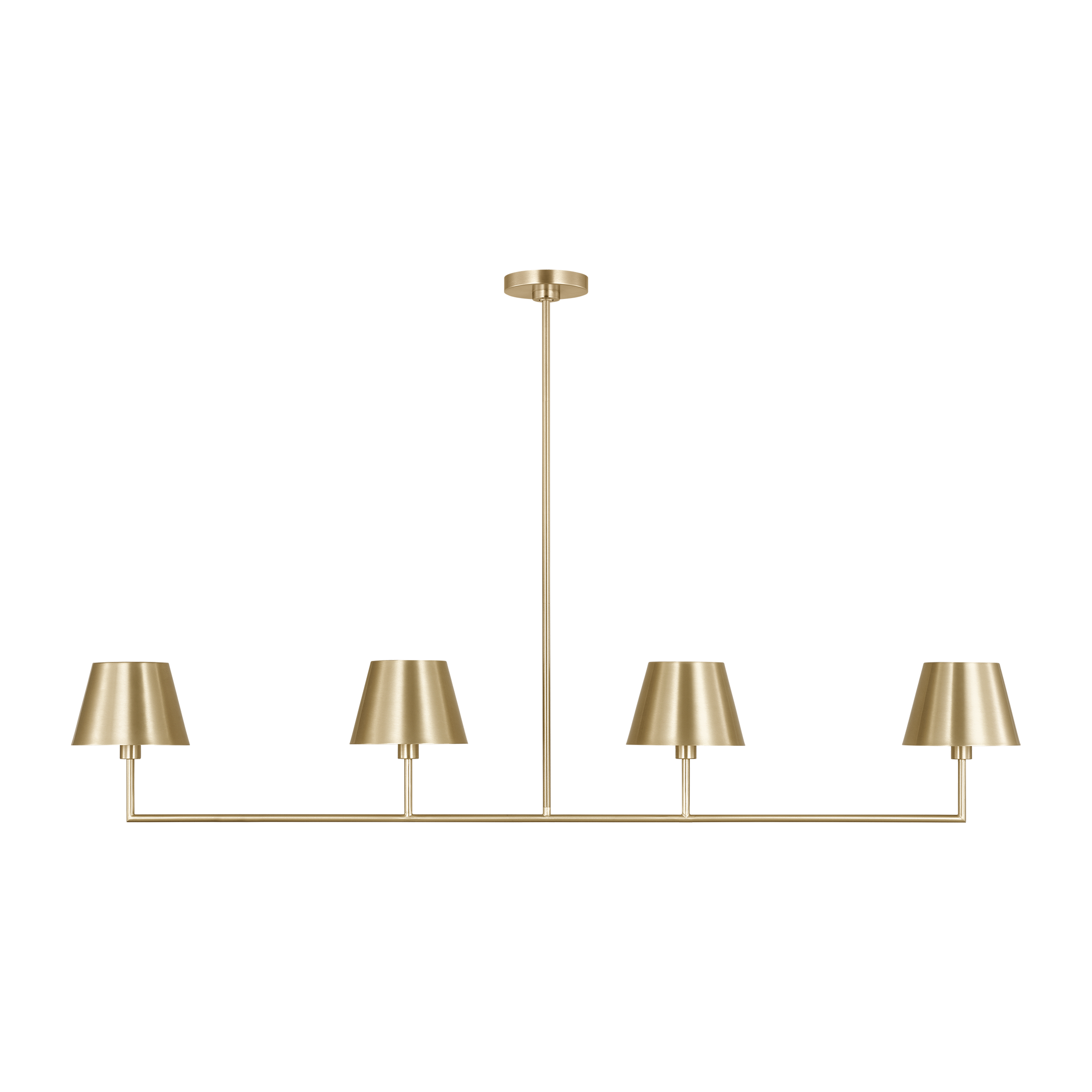 Ender Large Linear Chandelier Satin Brass