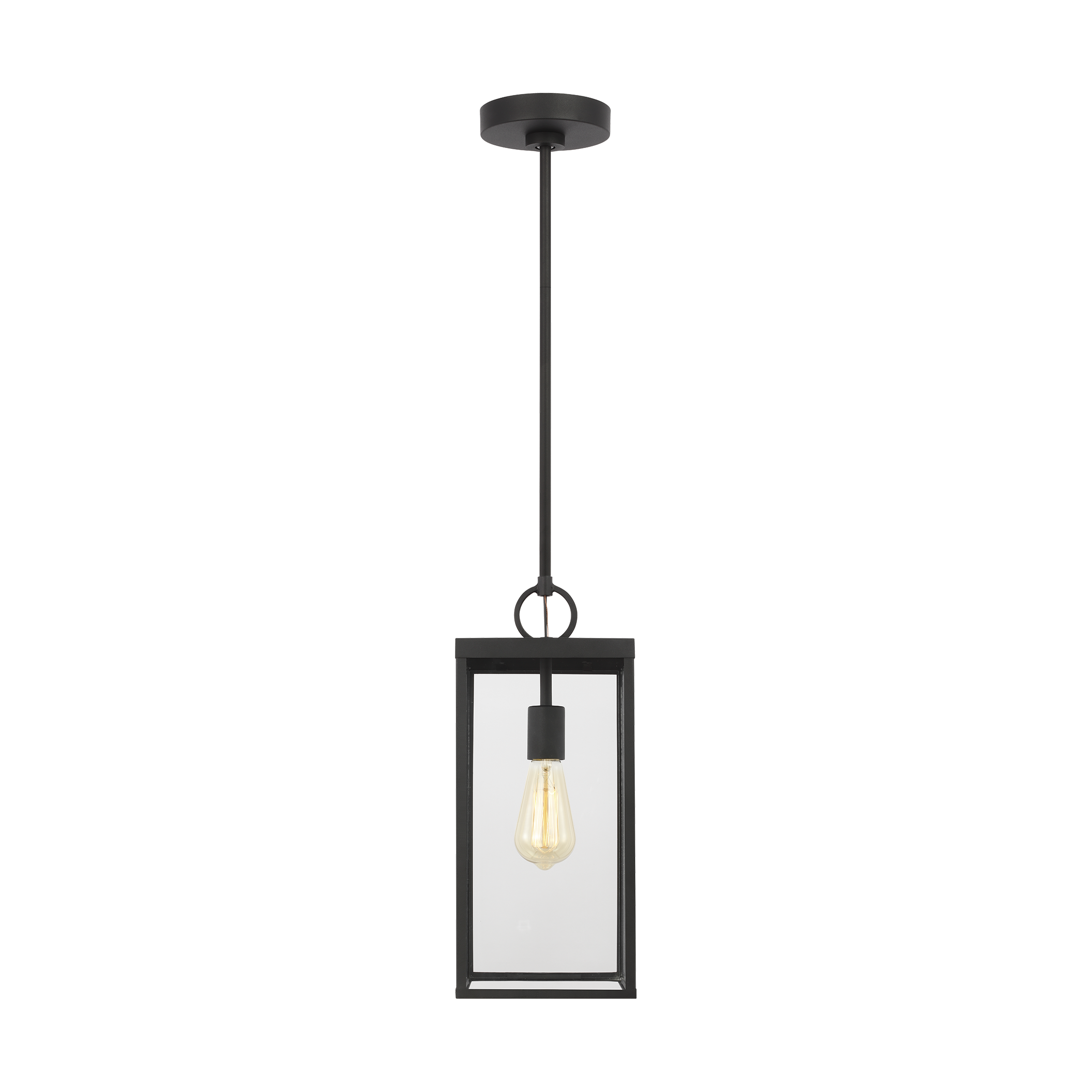 Howell Medium Pendant Lantern Textured Black