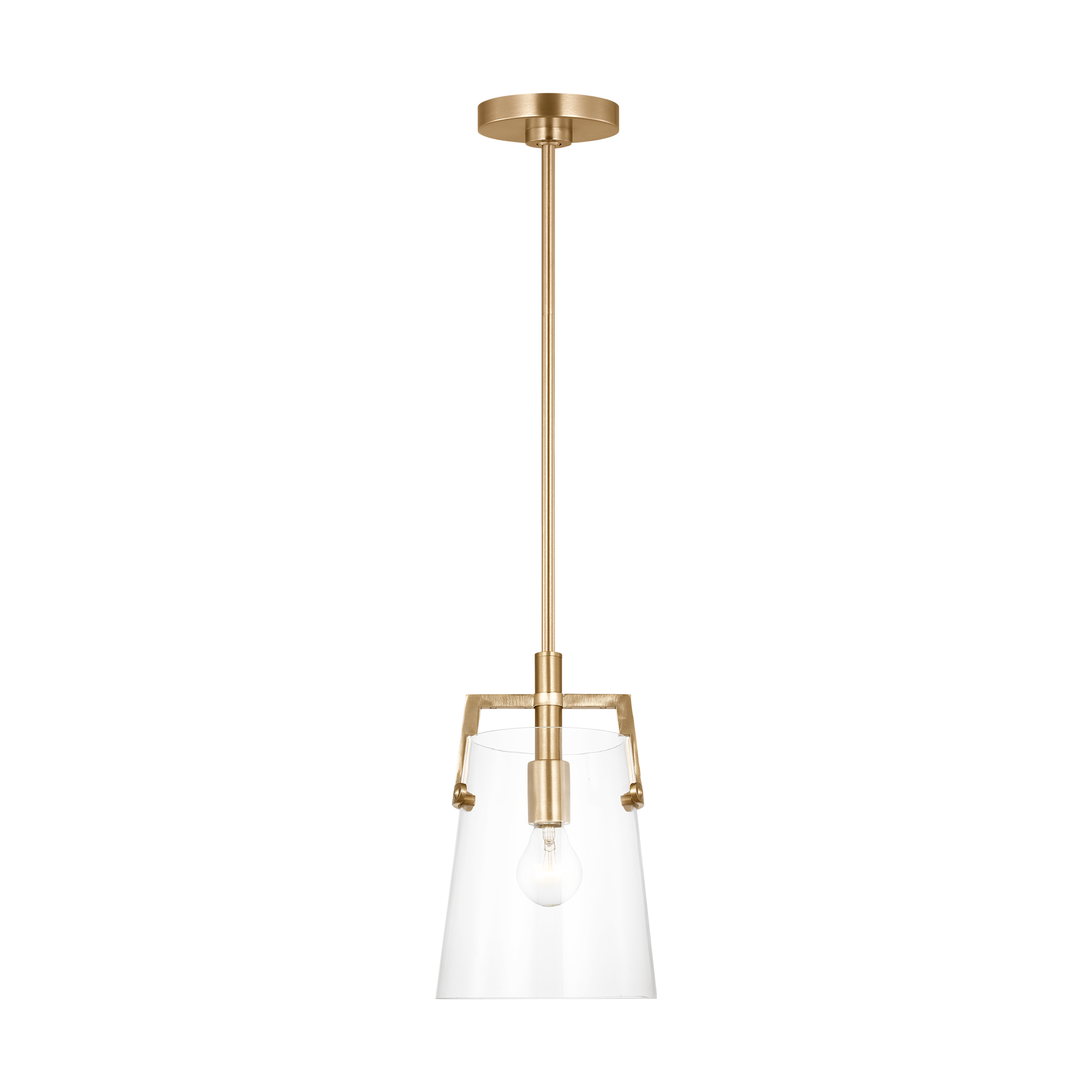 Crofton Small Pendant Satin Brass