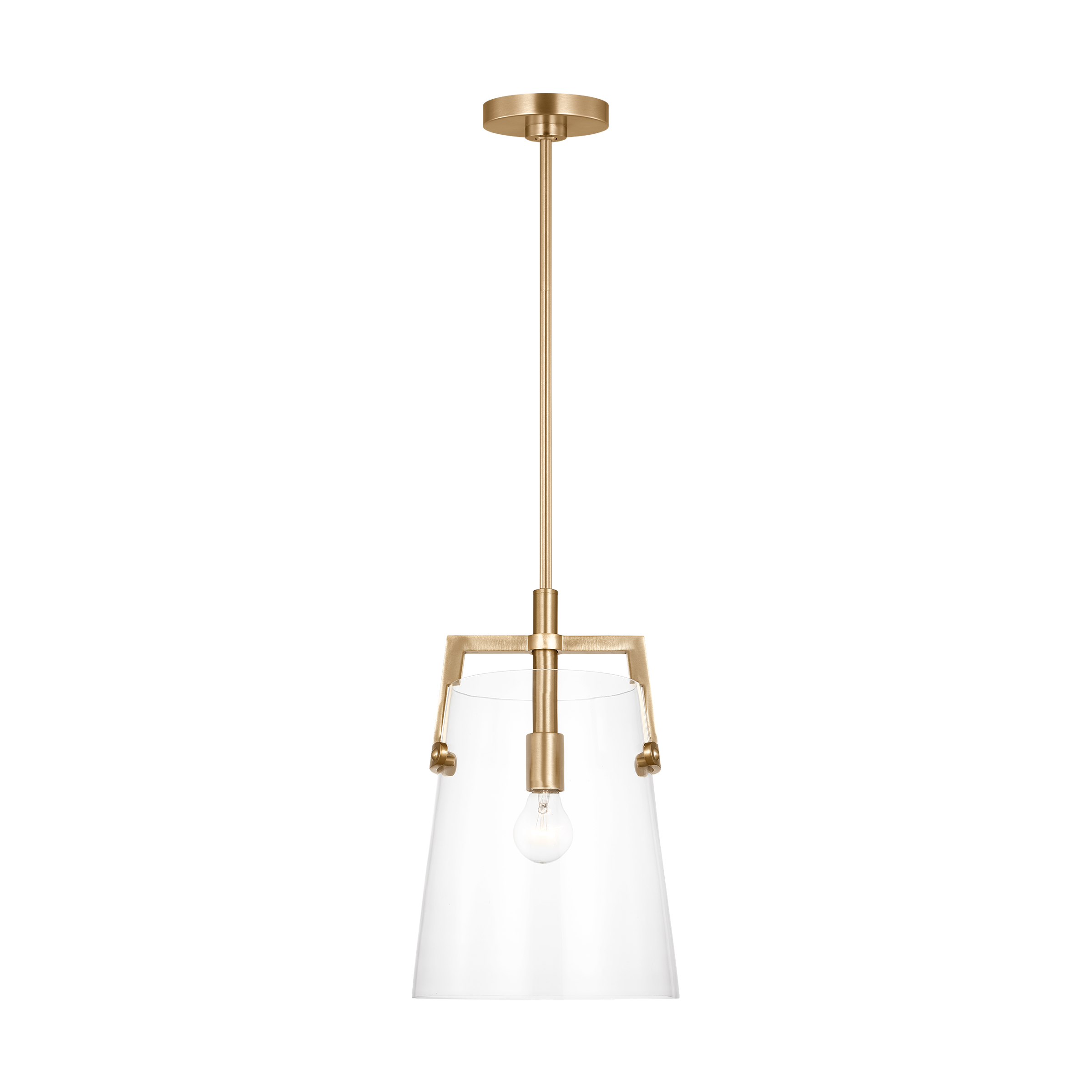 Crofton Medium Pendant Satin Brass