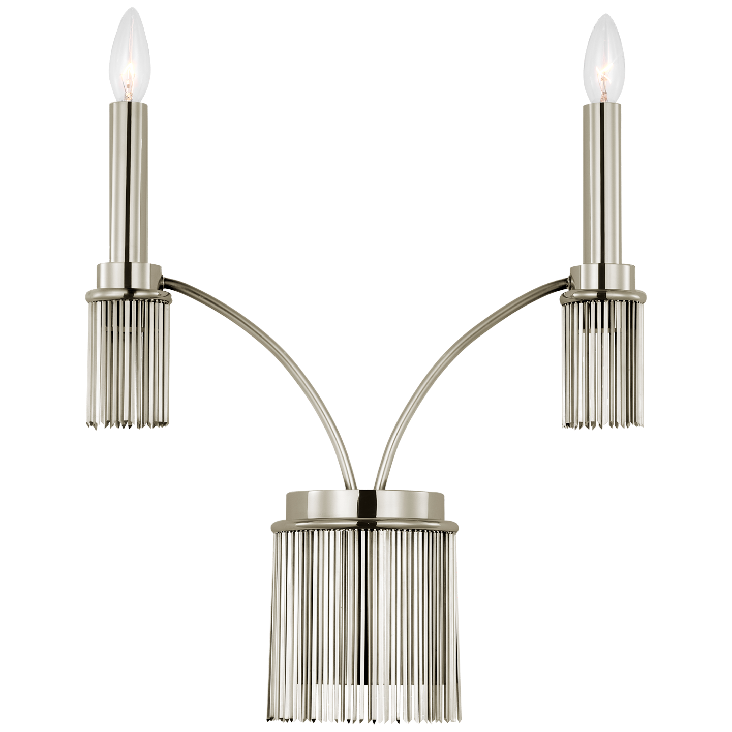 Sutton Double Sconce in Polished Nickel