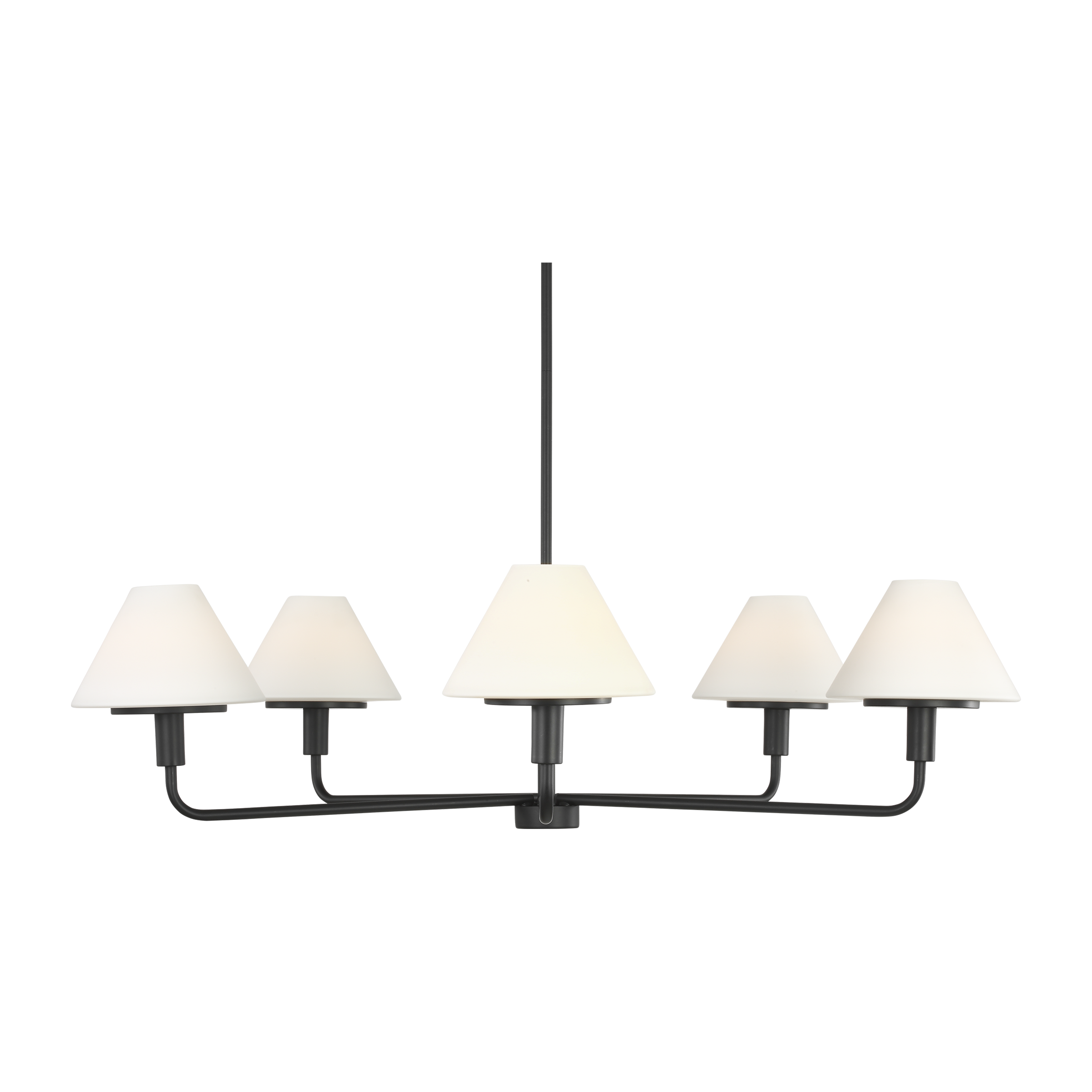 Mendota Five Light Chandelier Midnight Black