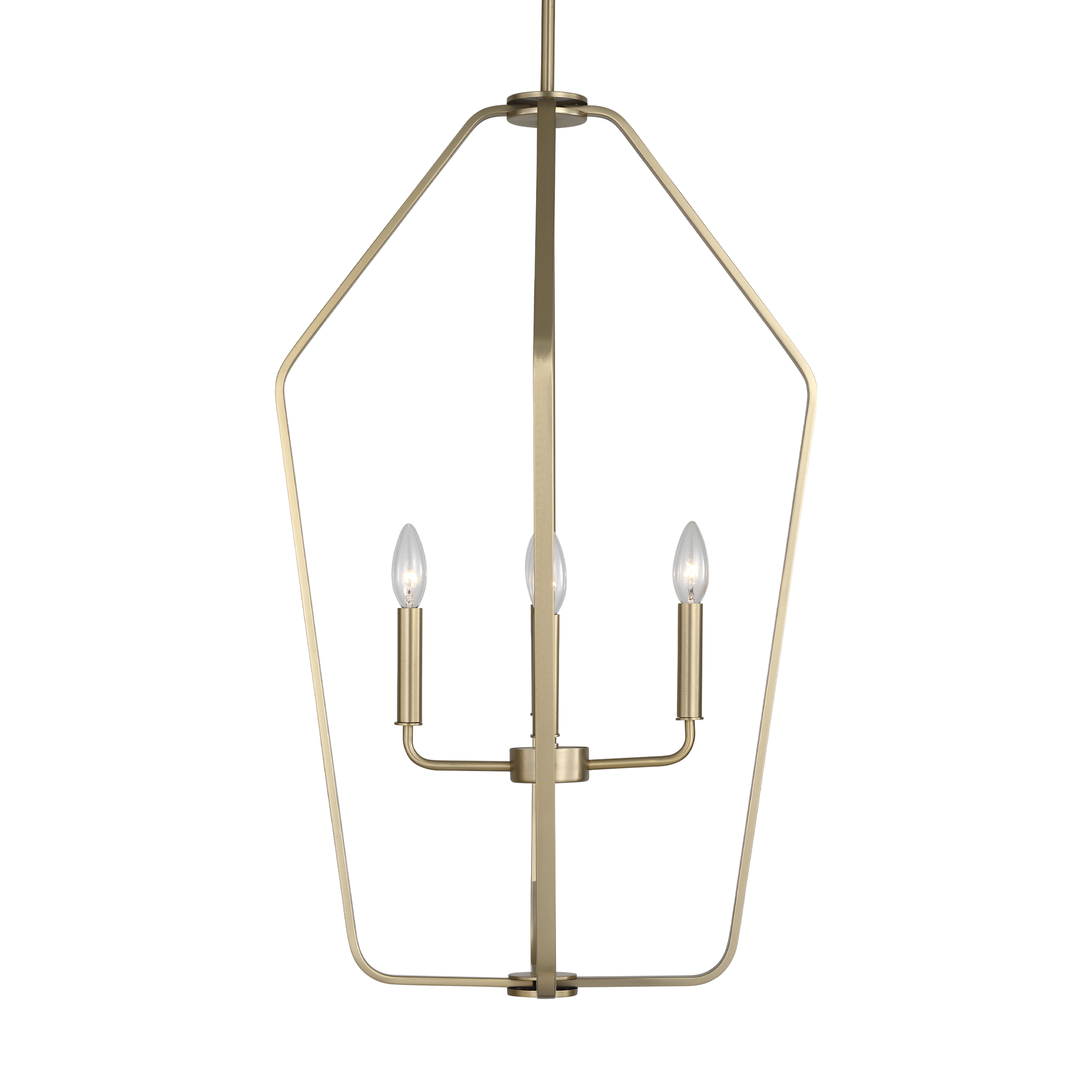 Kennan Four Light Chandelier Satin Brass