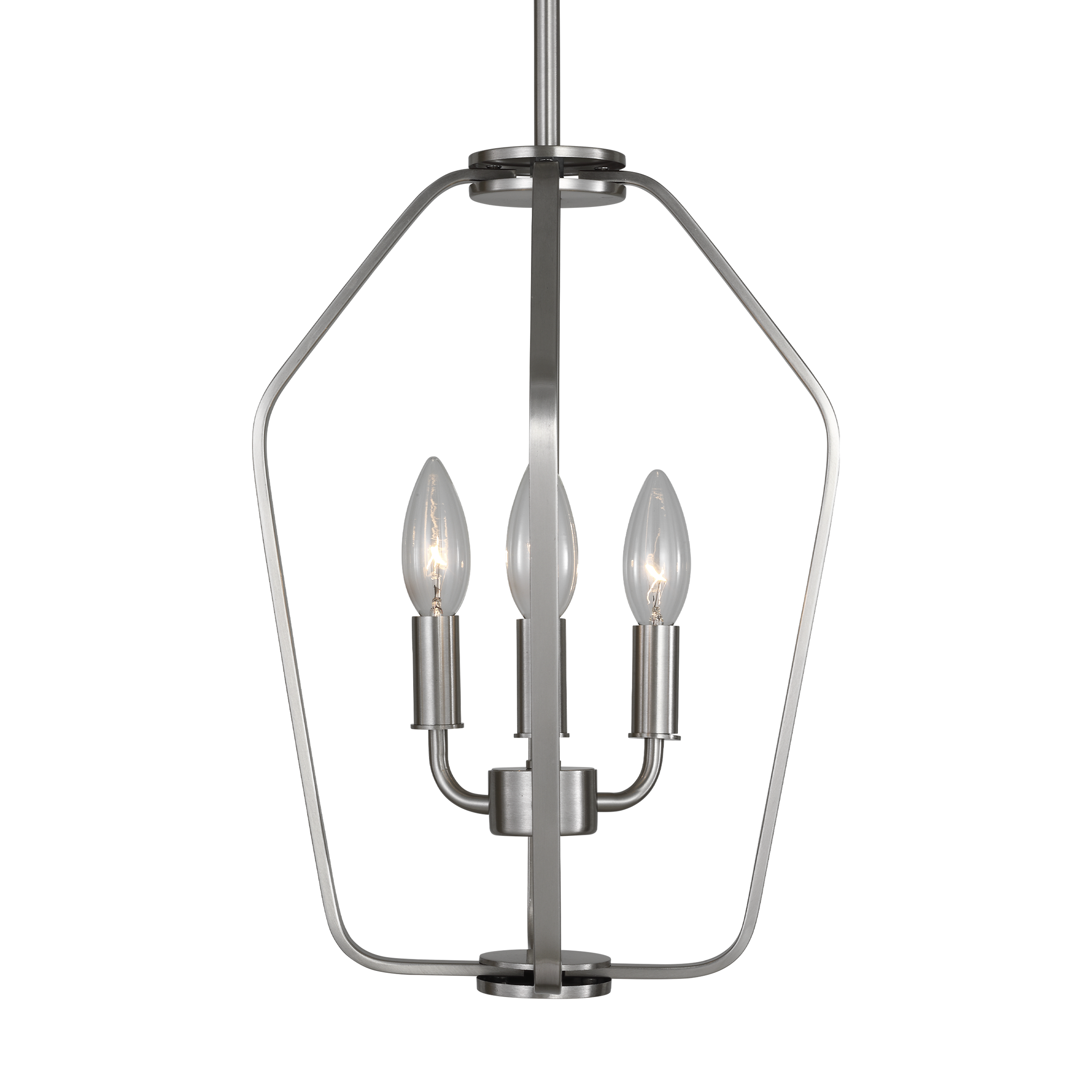 Kennan Three Light Chandelier Brushed Nickel