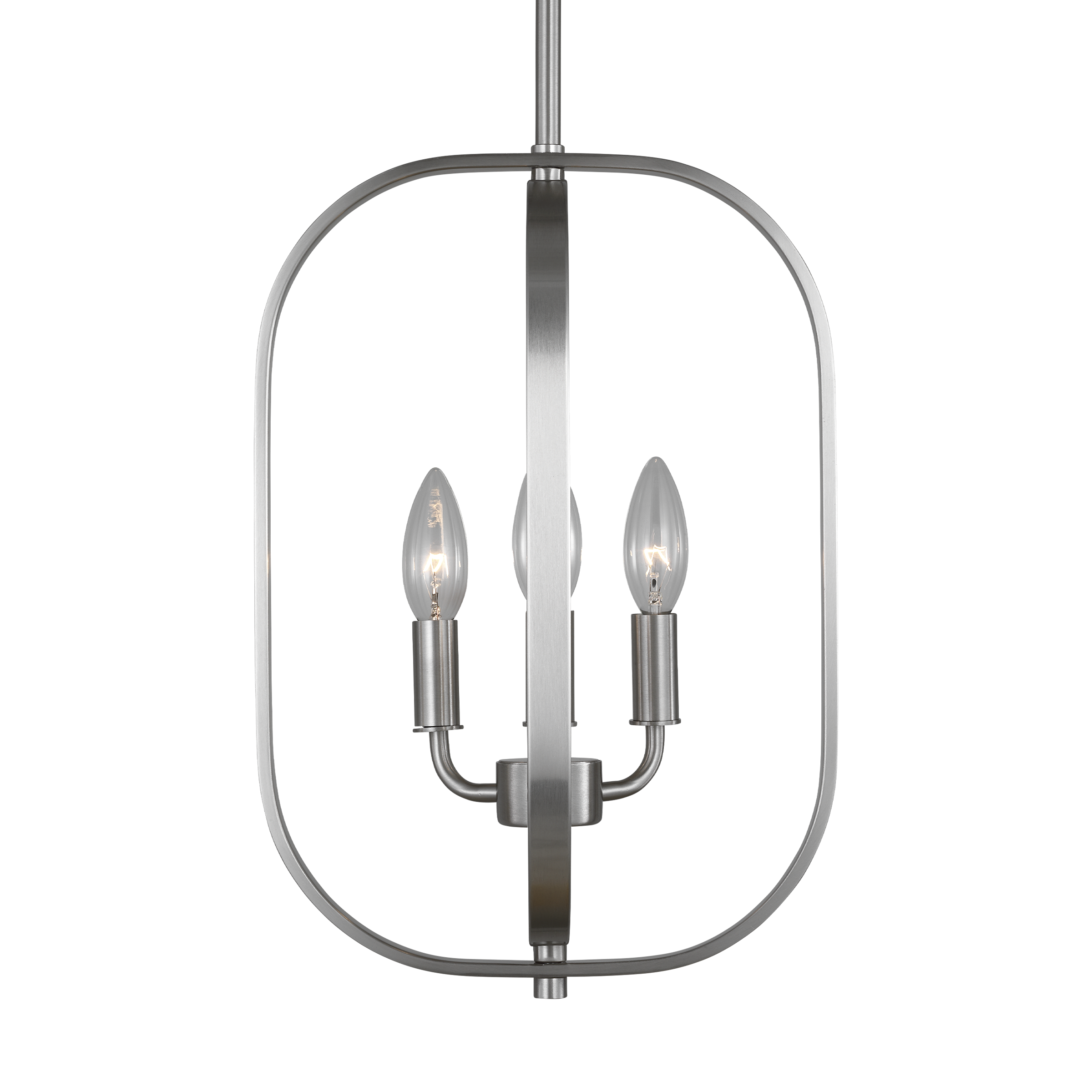 Loretto Three Light Chandelier Brushed Nickel