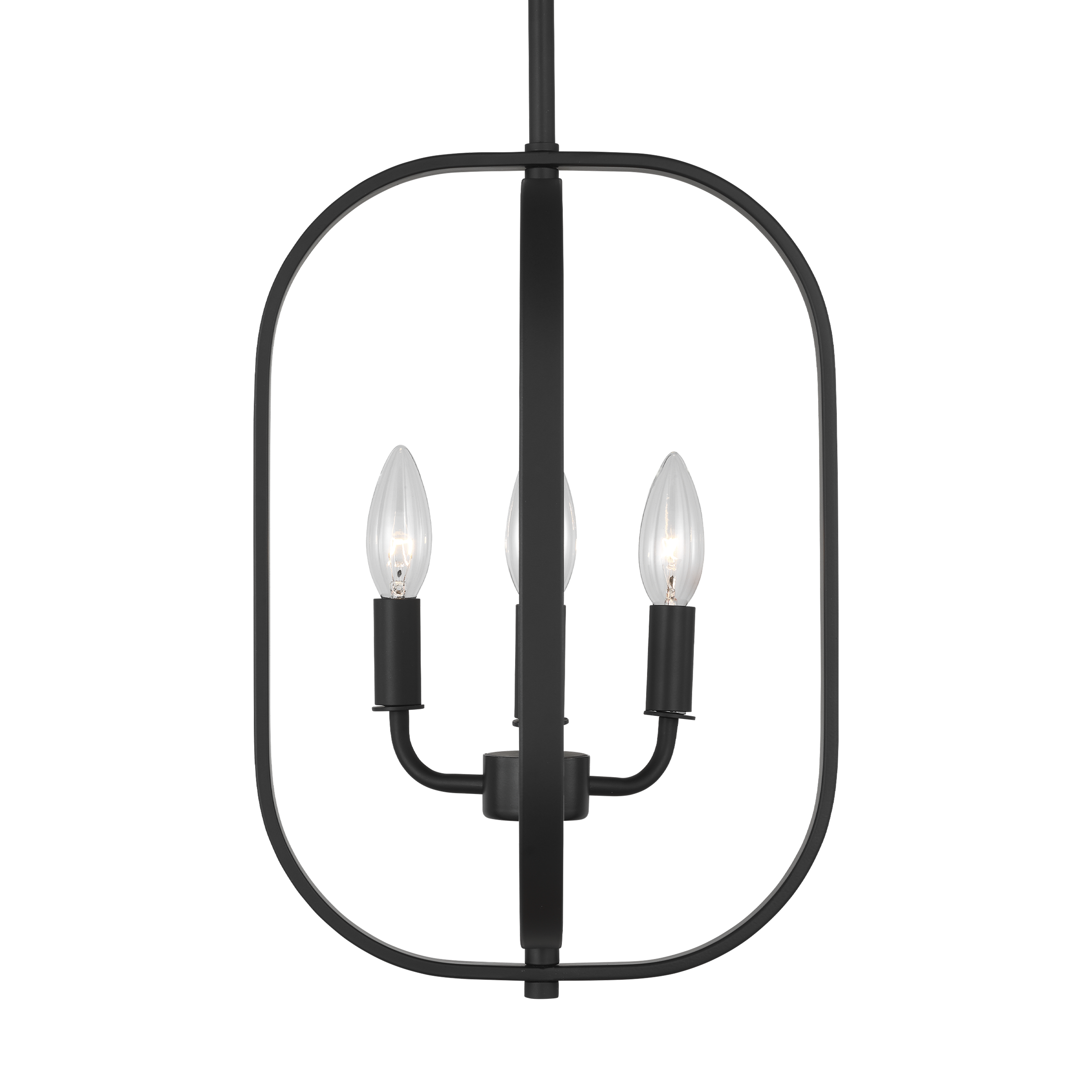 Loretto Three Light Chandelier Midnight Black