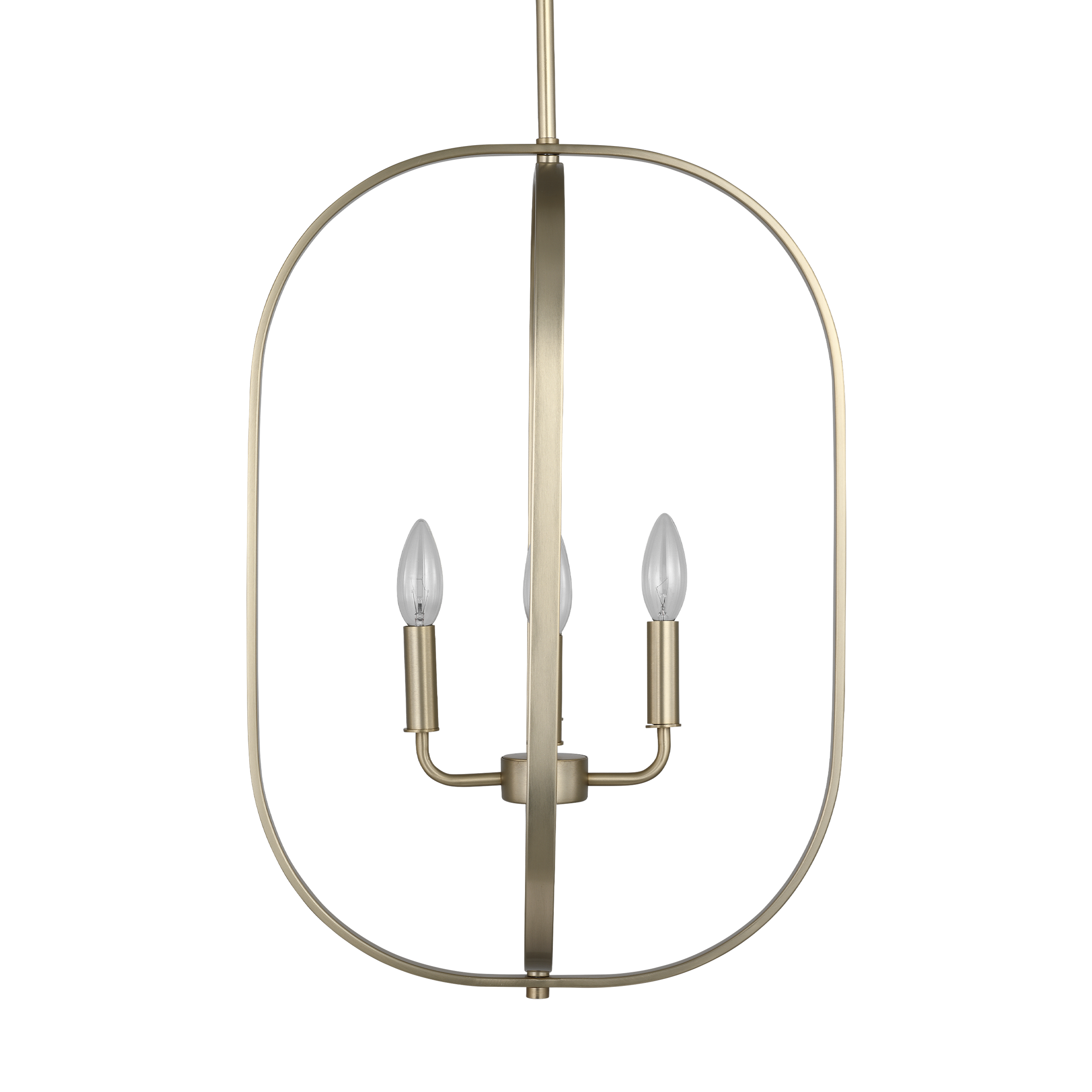 Loretto Four Light Chandelier Satin Brass