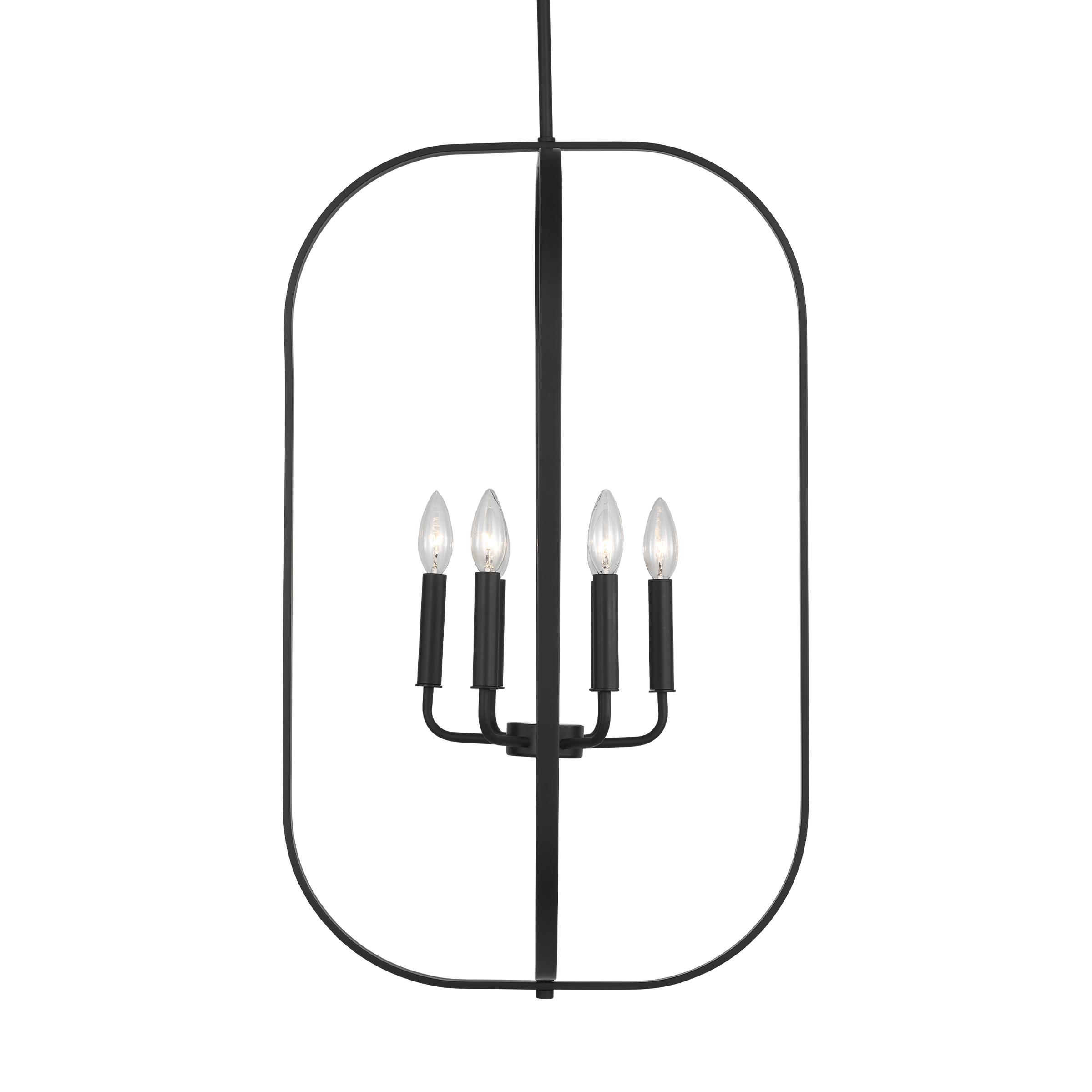 Loretto Six Light Chandelier Midnight Black