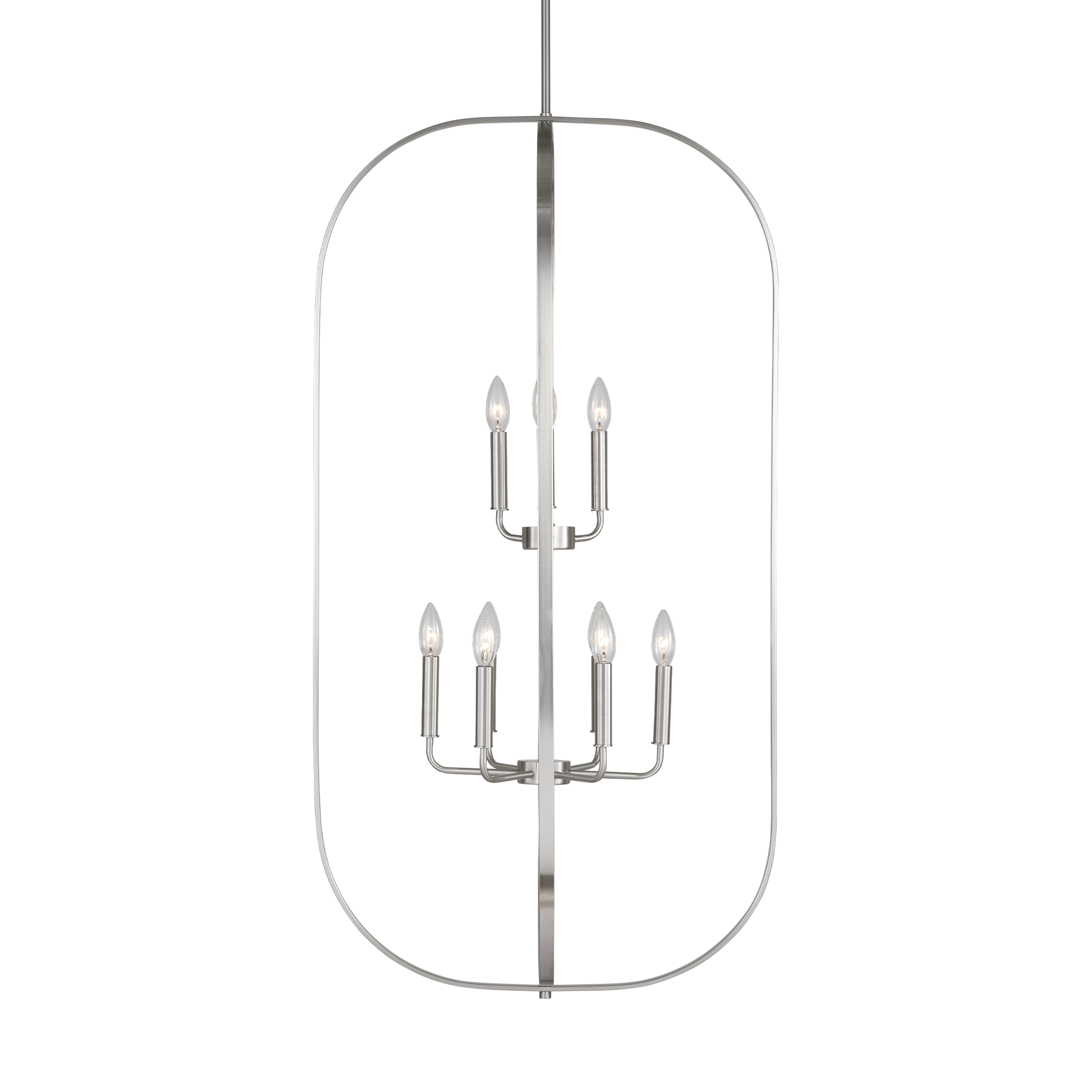 Loretto Nine Light Chandelier Brushed Nickel