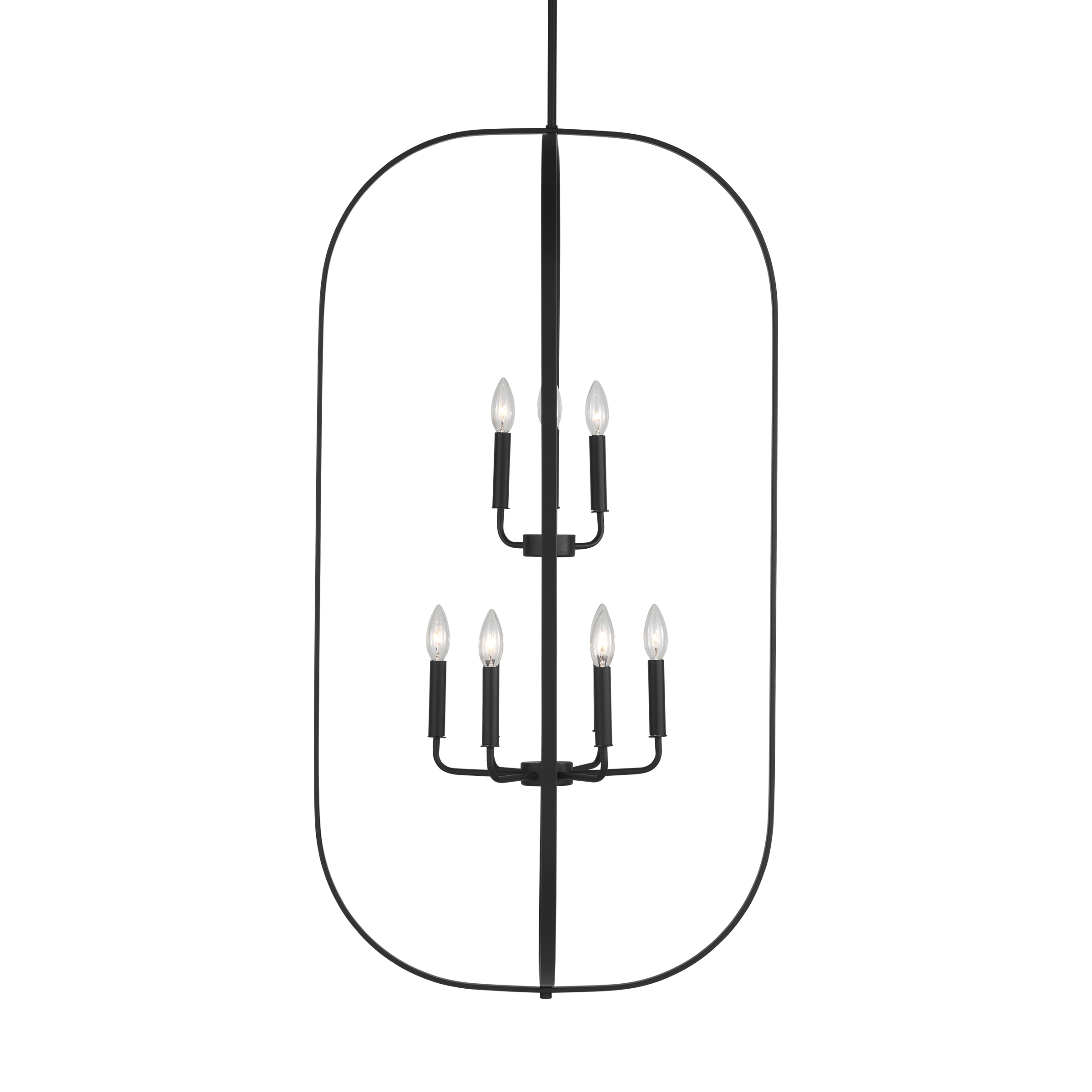 Loretto Nine Light Chandelier Midnight Black