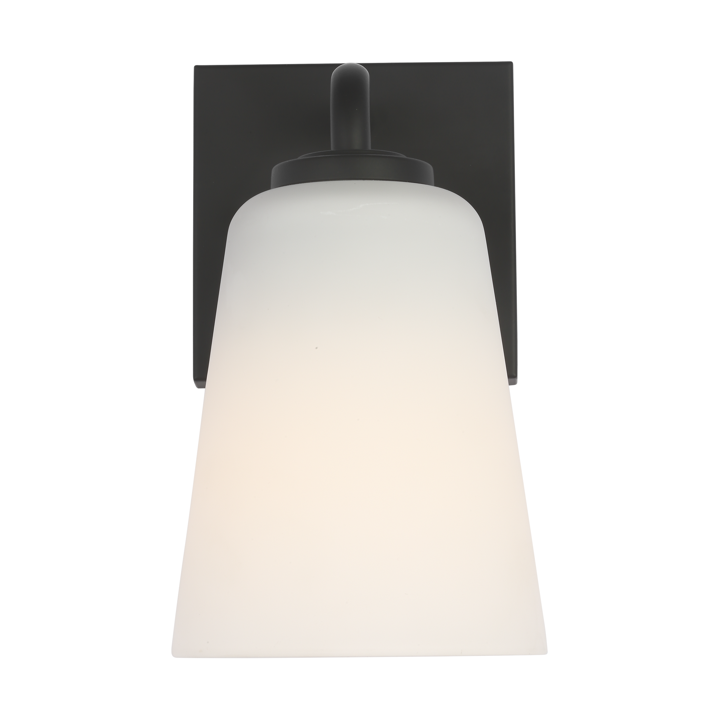 Miles Small Vanity in Midnight Black with Etched Glass / White Inside Bulb(s) Not Included