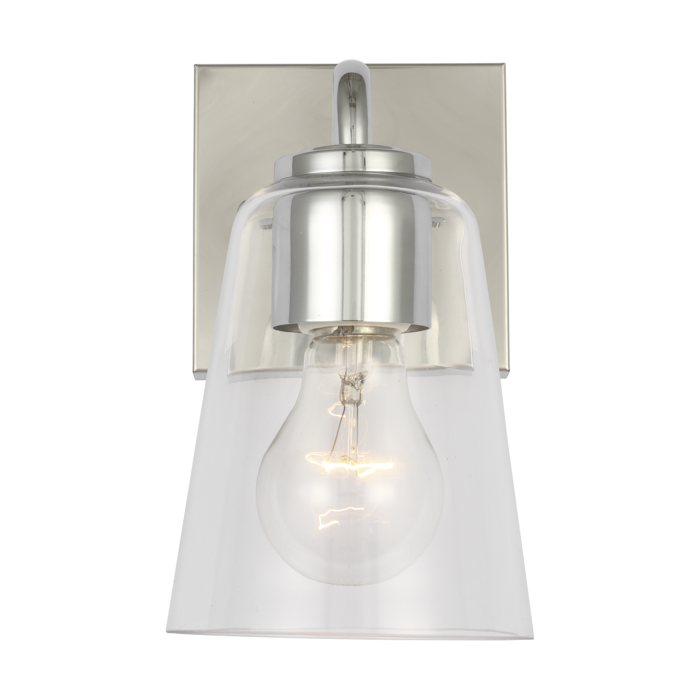 Miles Small Vanity in Chrome with Clear Glass Bulb(s) Not Included