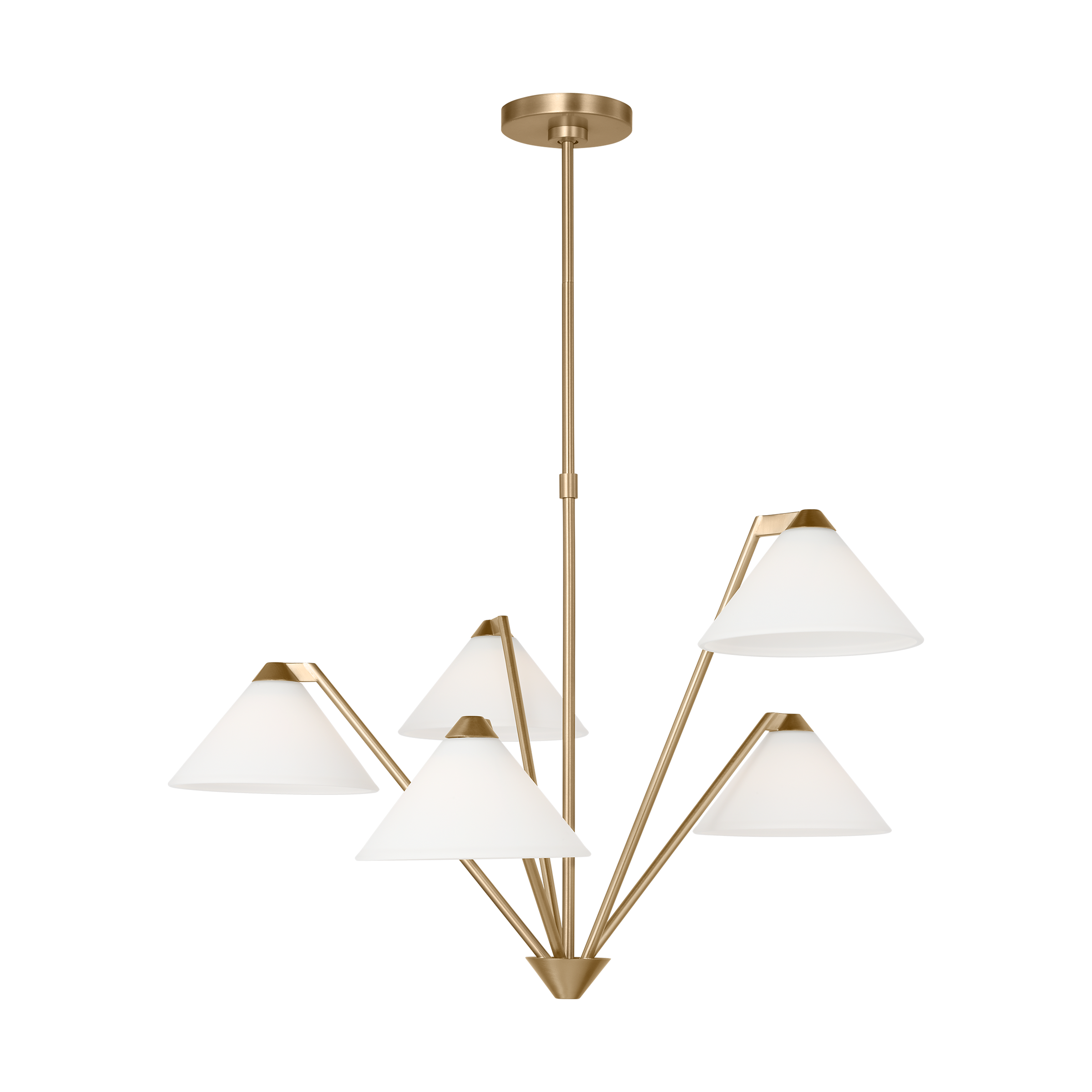Werley Large Chandelier Satin Brass