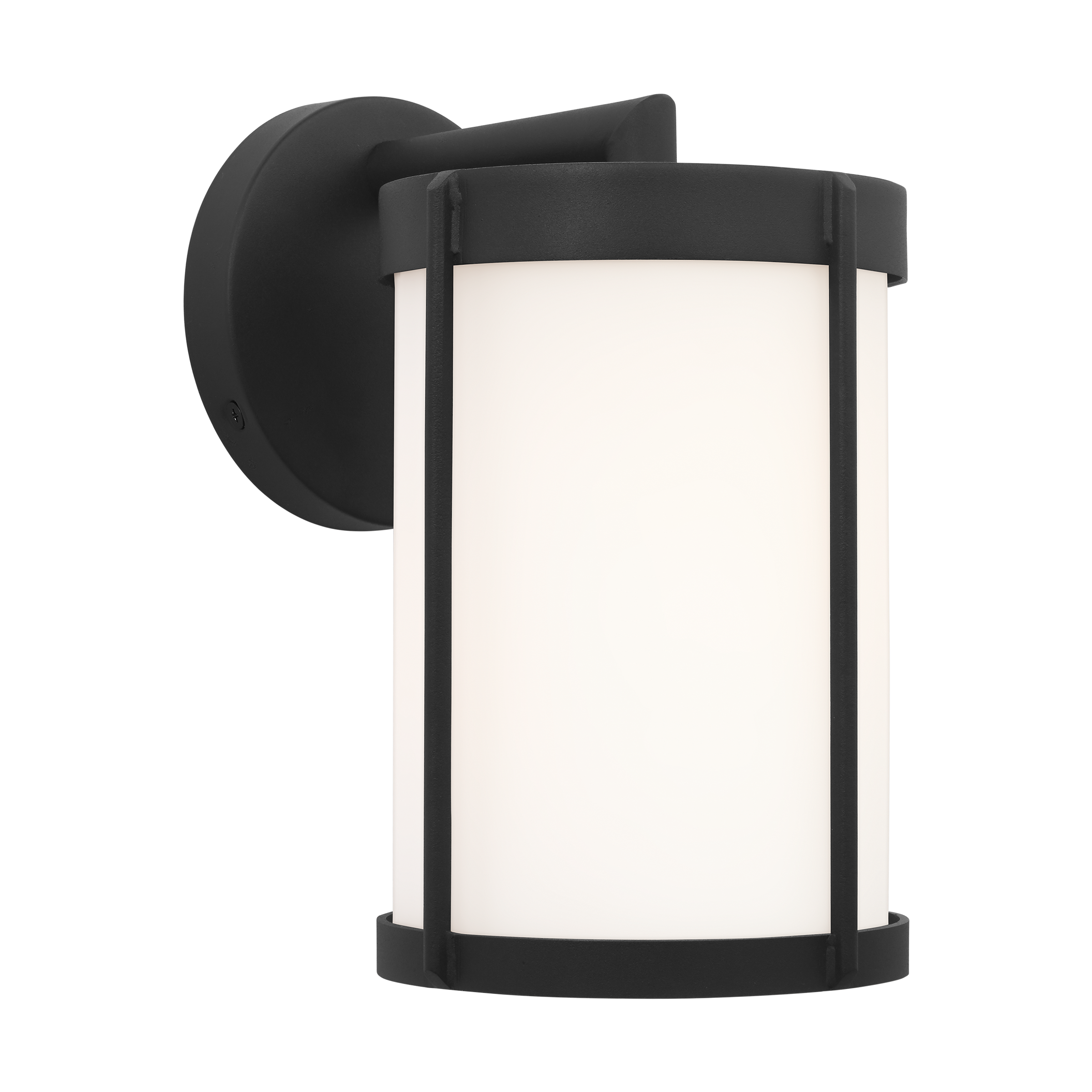 Luning Small Lantern Textured Black Opal Etched Glass