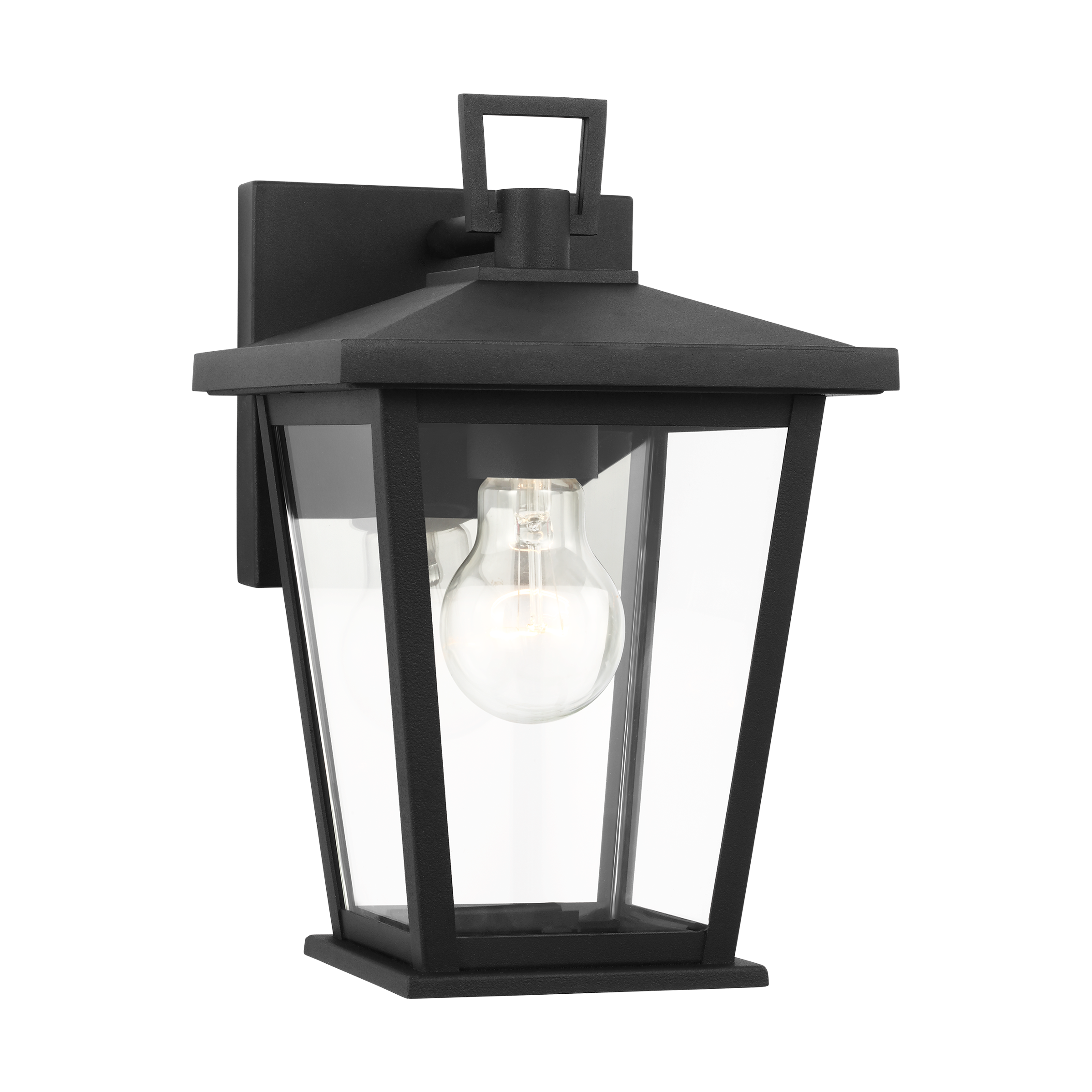 Linton Small Lantern Textured Black