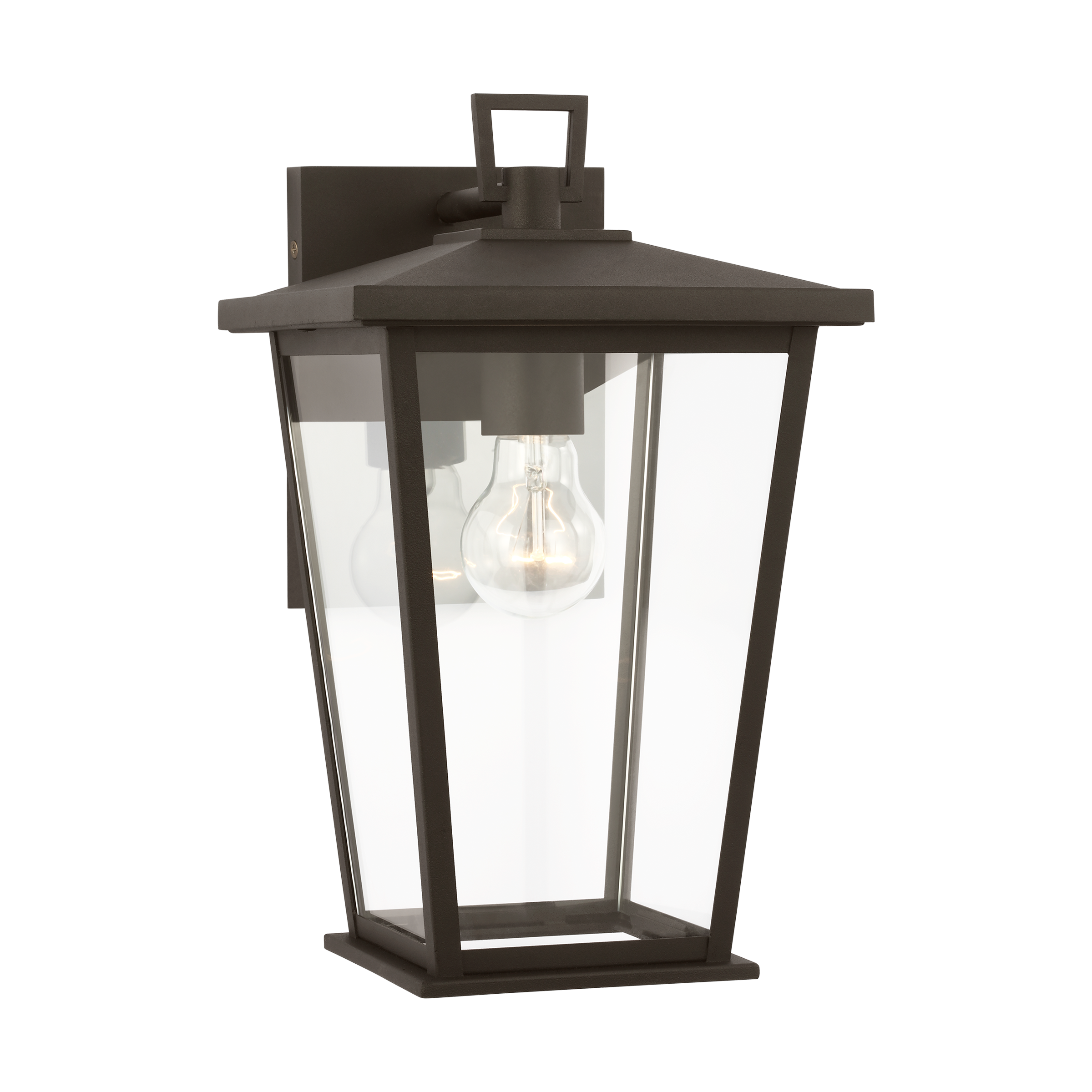 Linton Medium Lantern Textured Black