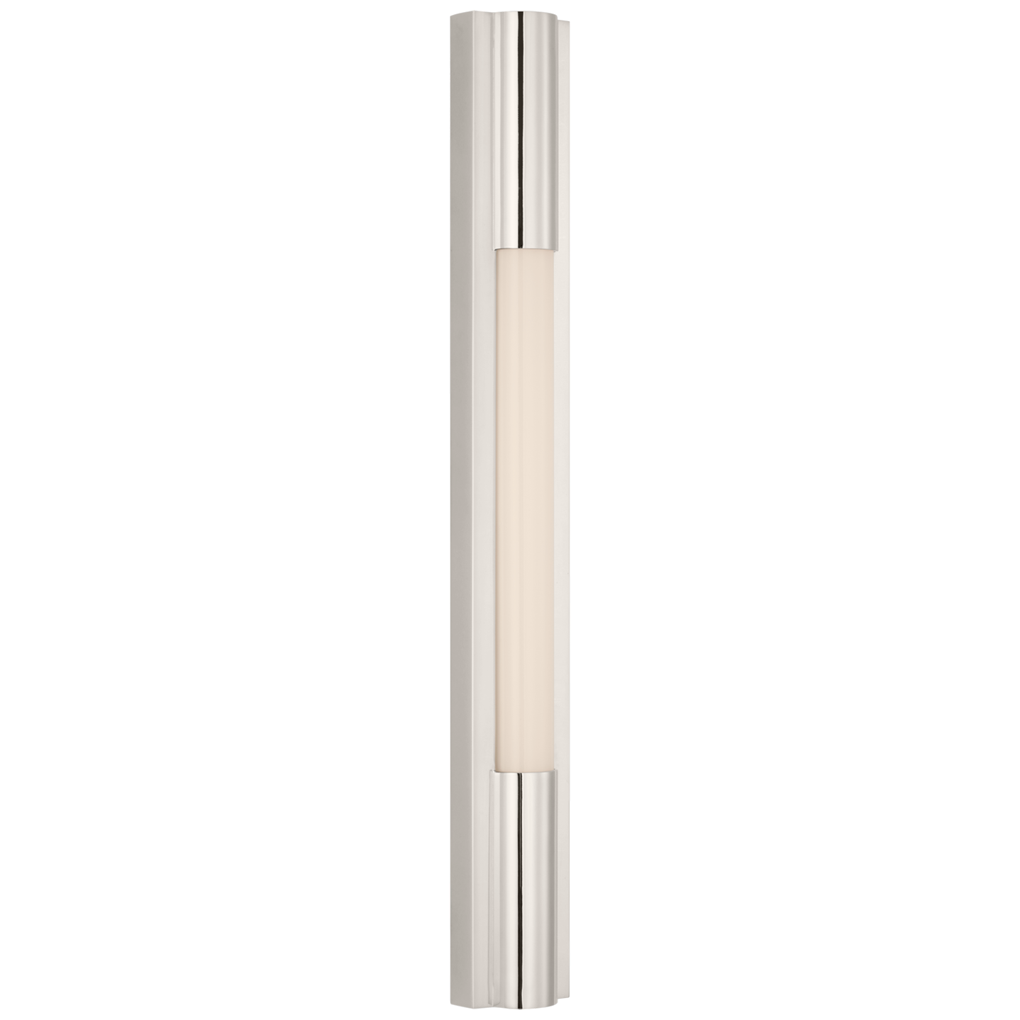 Ellington 24" Slimline Bath Light in Polished Nickel with White Glass