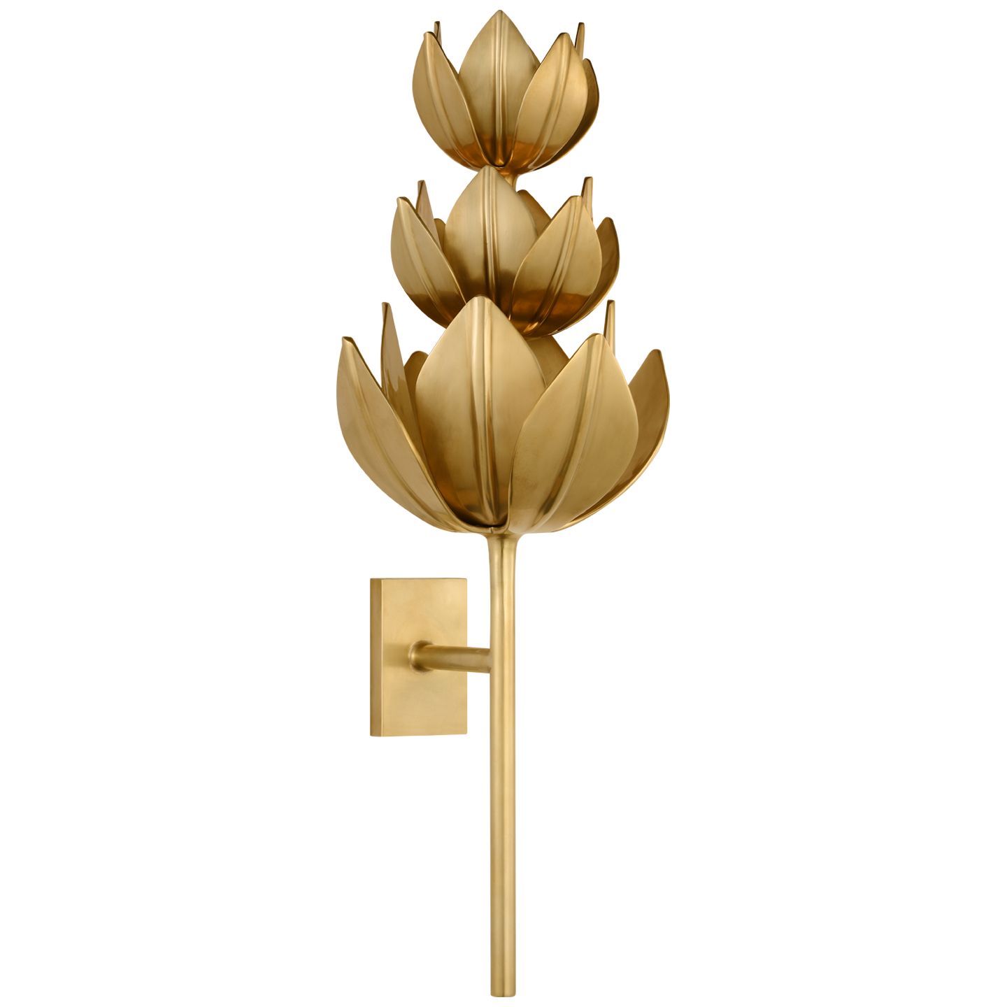 Alberto Extra Large Three Tier Sconce in Antique-Burnished Brass Open Box