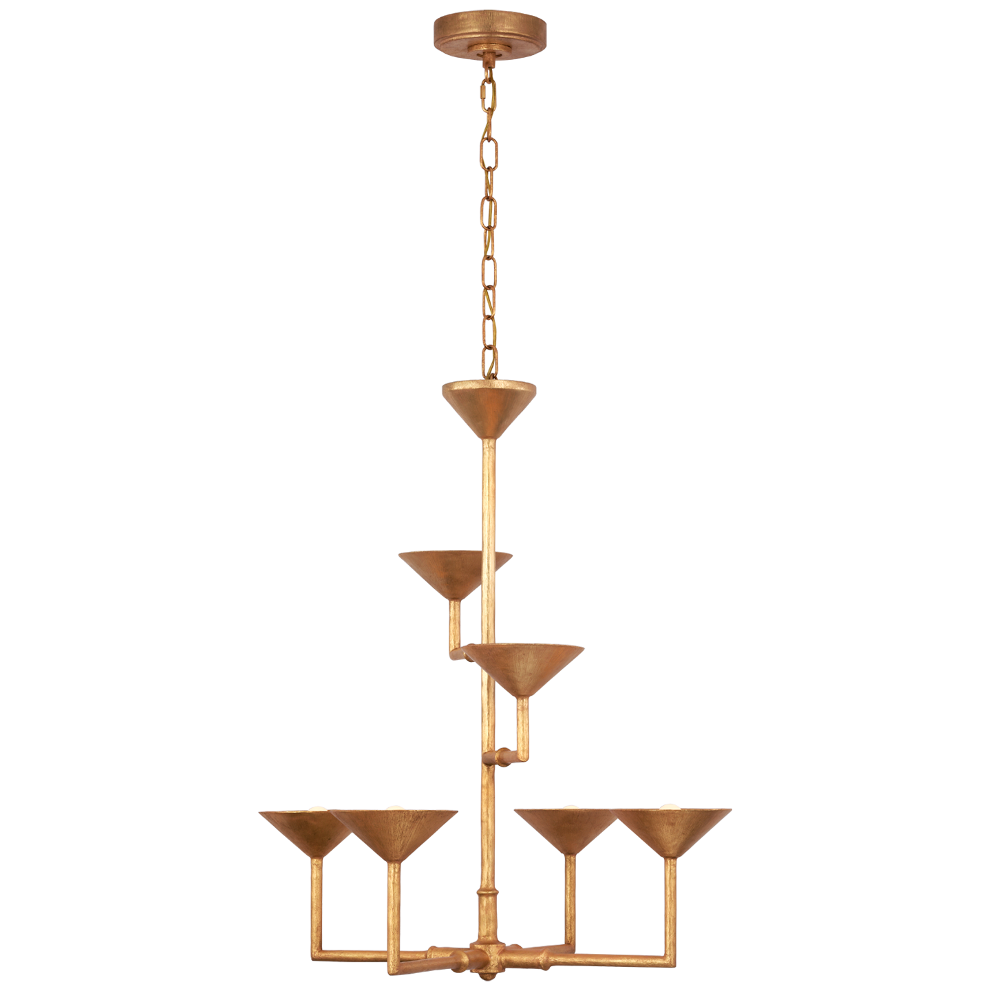 Eleanor 30" Chandelier in Antique Gold Leaf