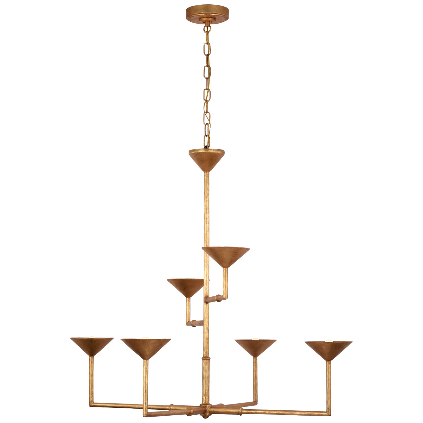 Eleanor 47" Chandelier in Antique Gold Leaf