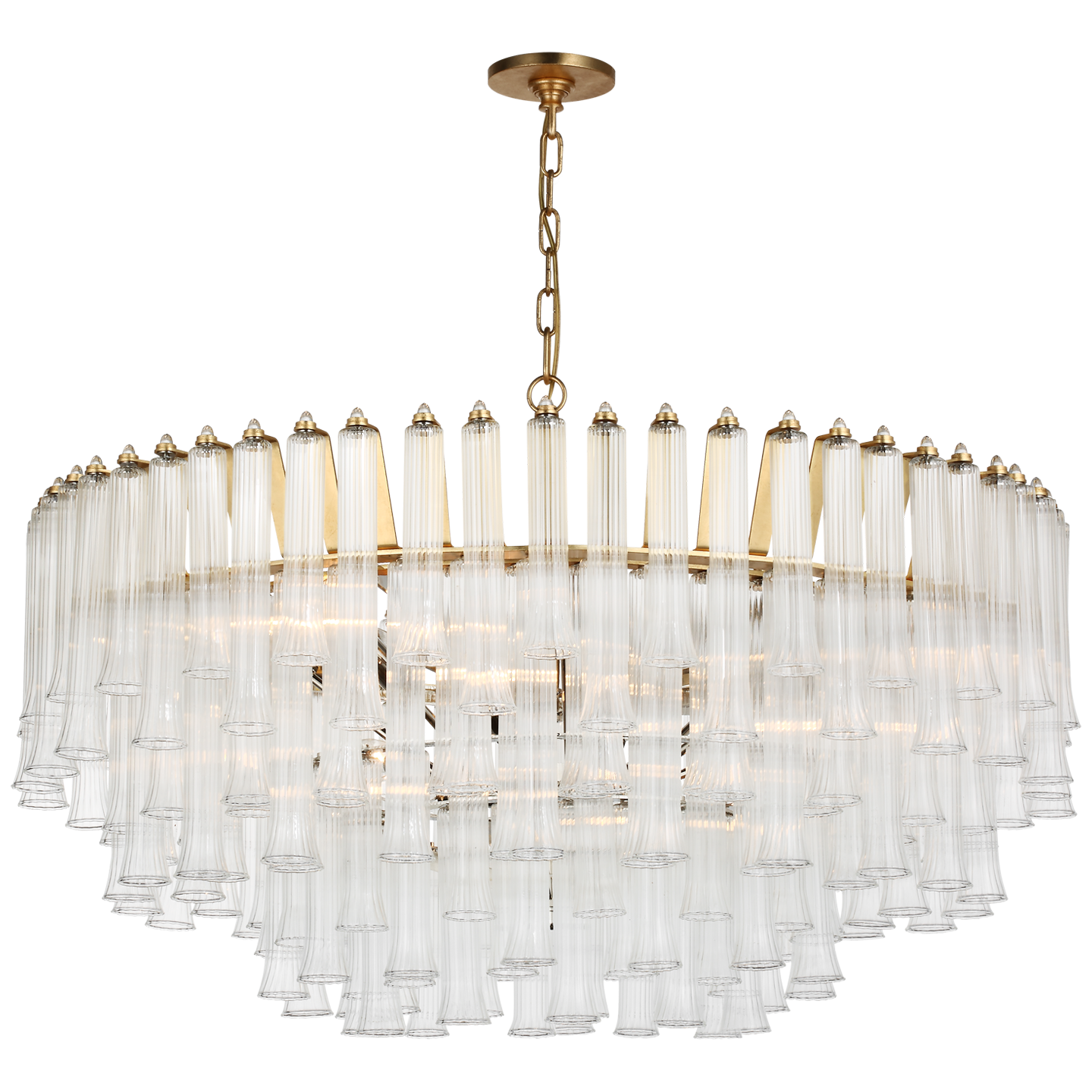 Lorelei X-Large Chandelier in Gild with Clear Glass Open Box