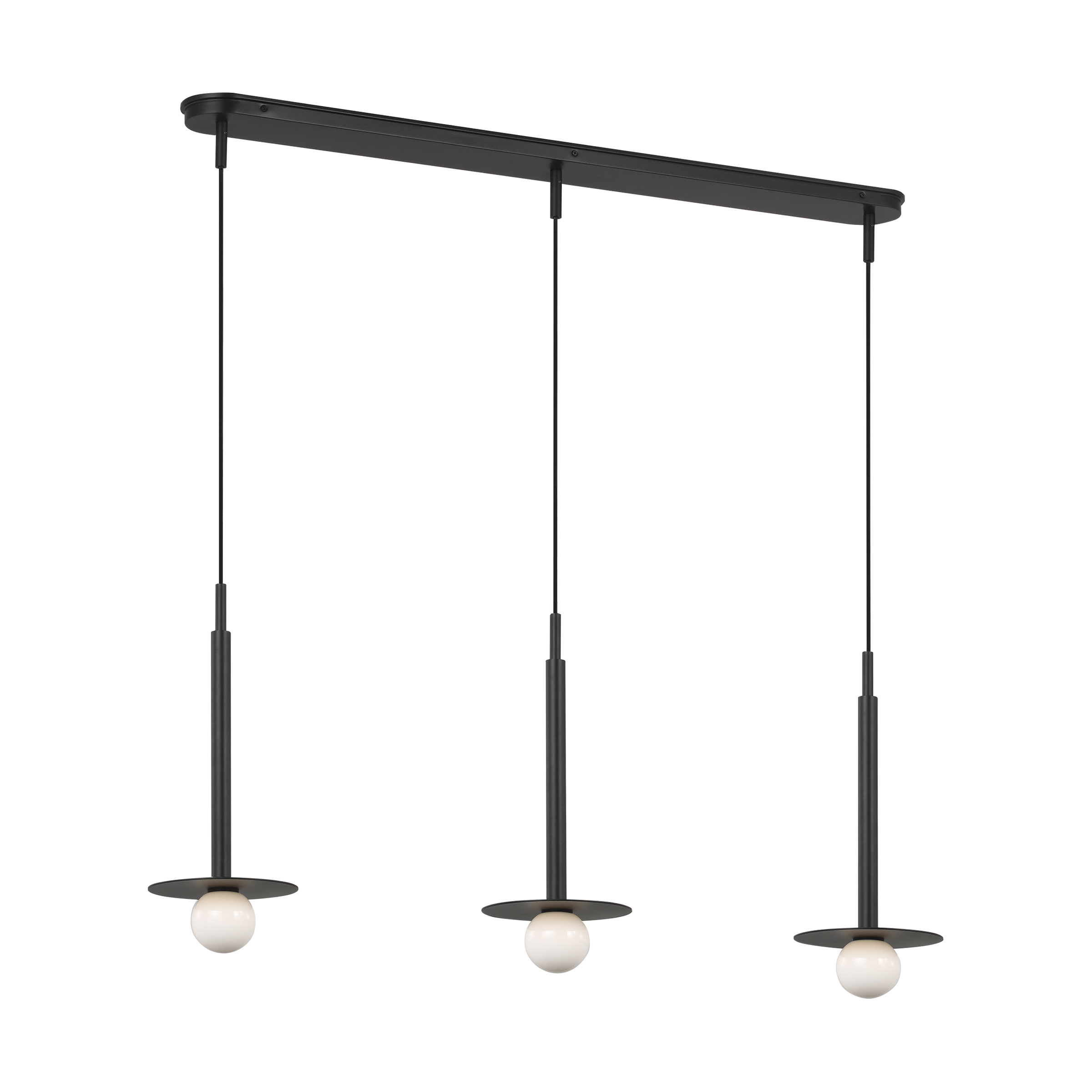 Nodes Small Linear Pendant Midnight Black