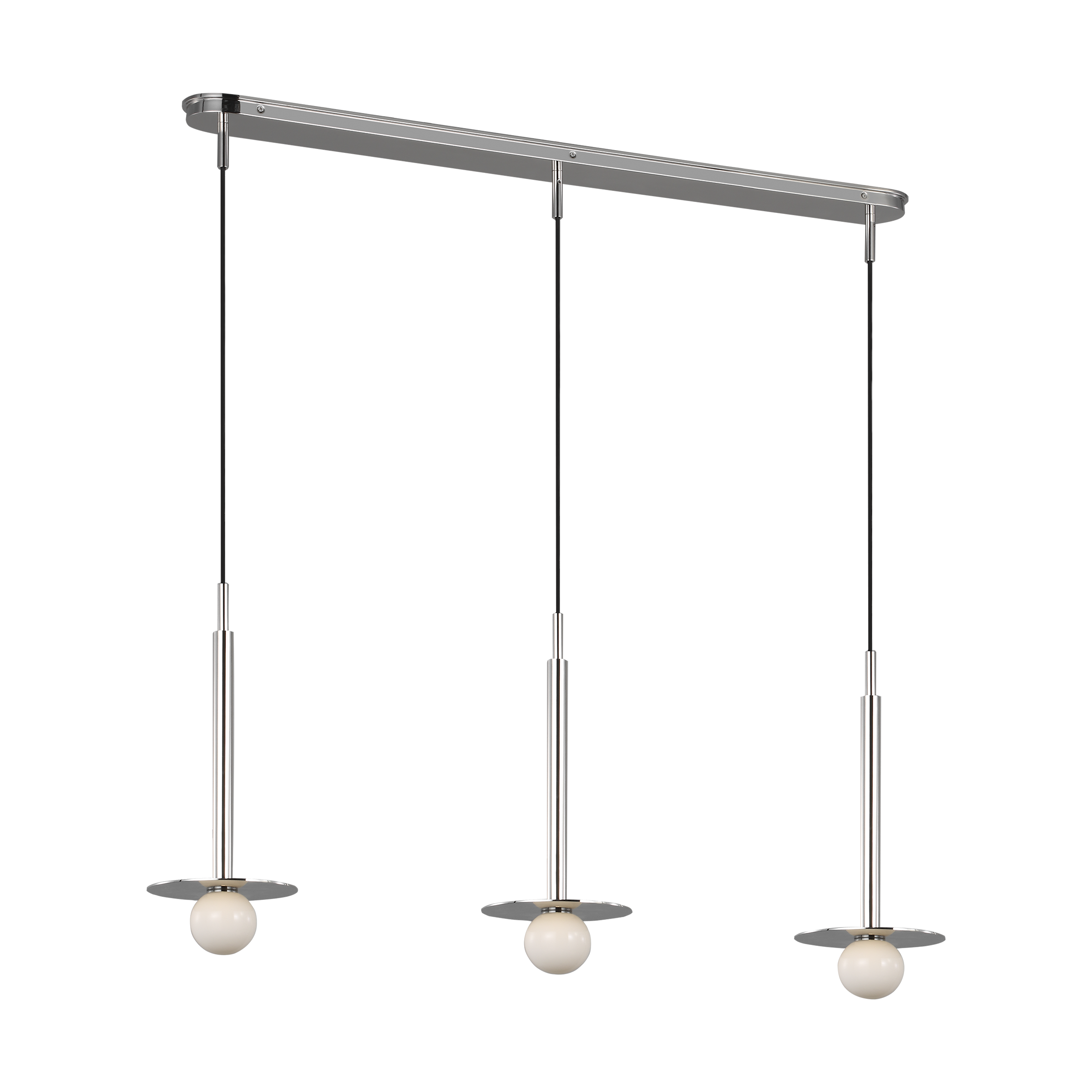 Nodes Small Linear Pendant Polished Nickel