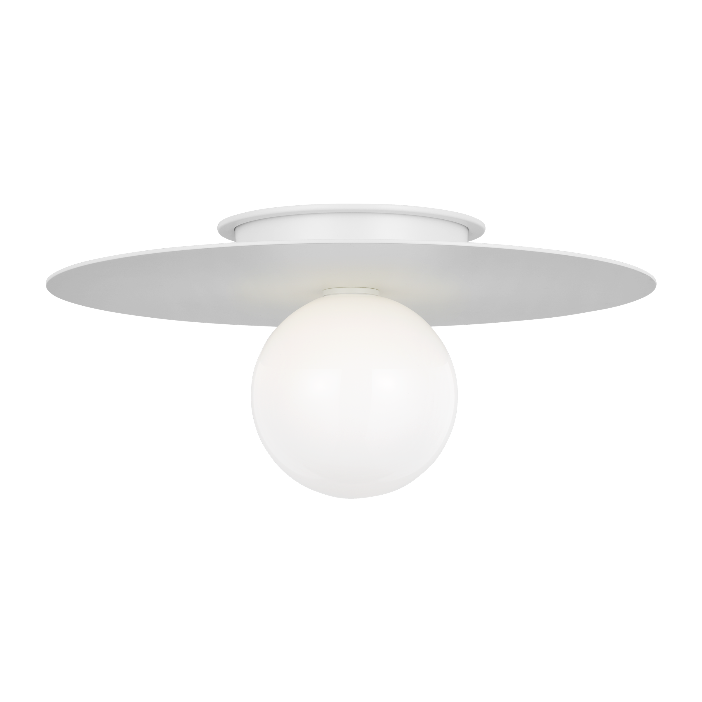 Nodes Large Flush Mount in Matte White