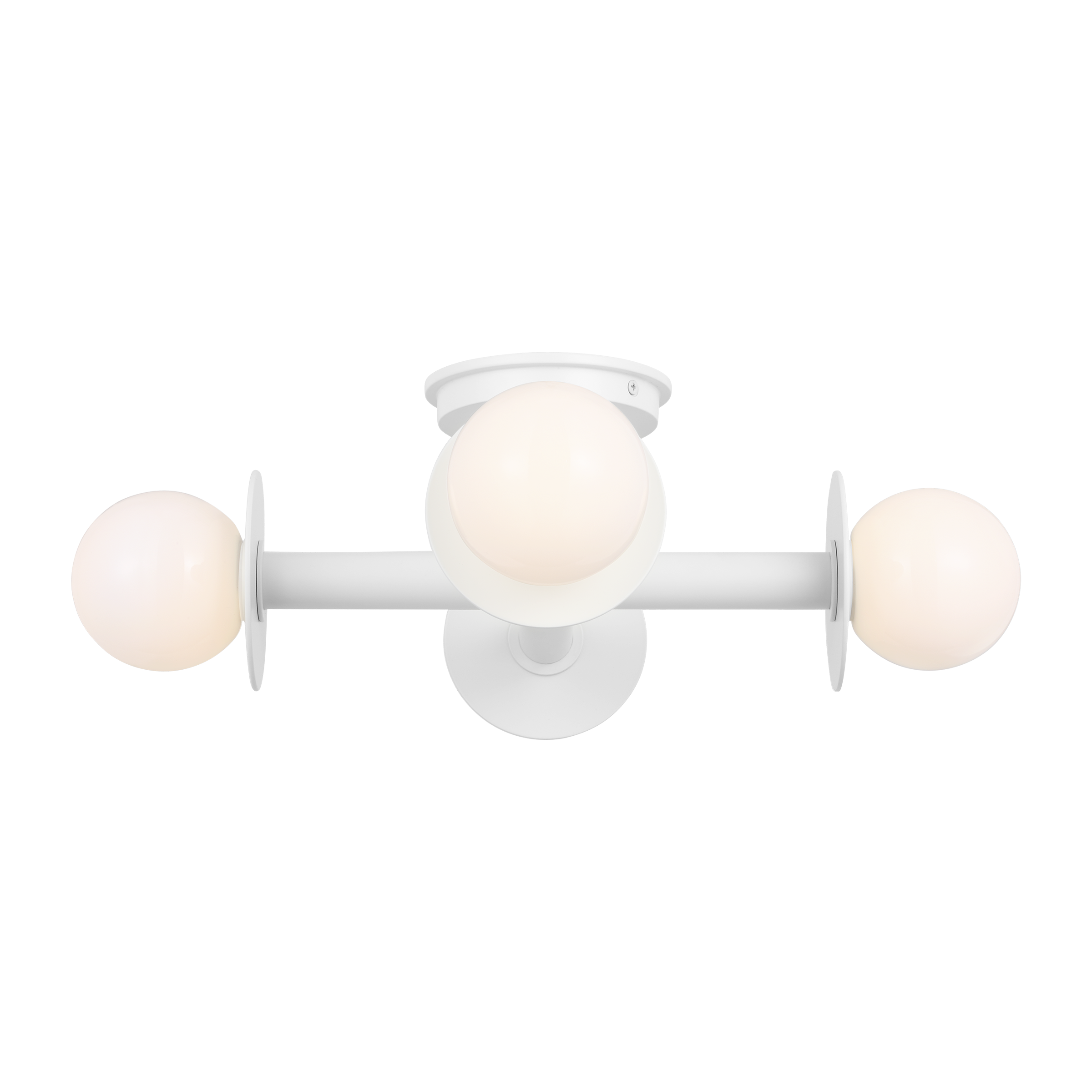 Nodes Semi-Flush Mount Matte White
