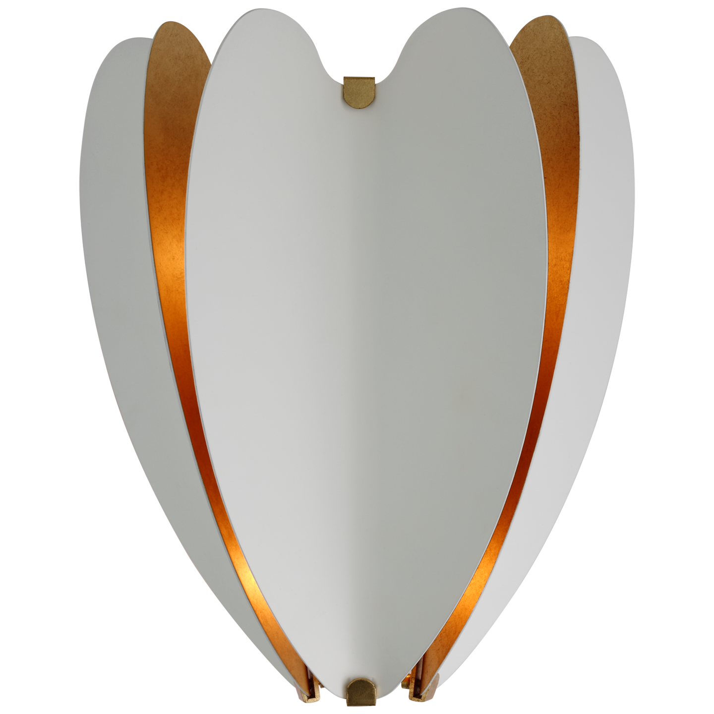 Danes Small Sconce in Matte White and Gild Open Box