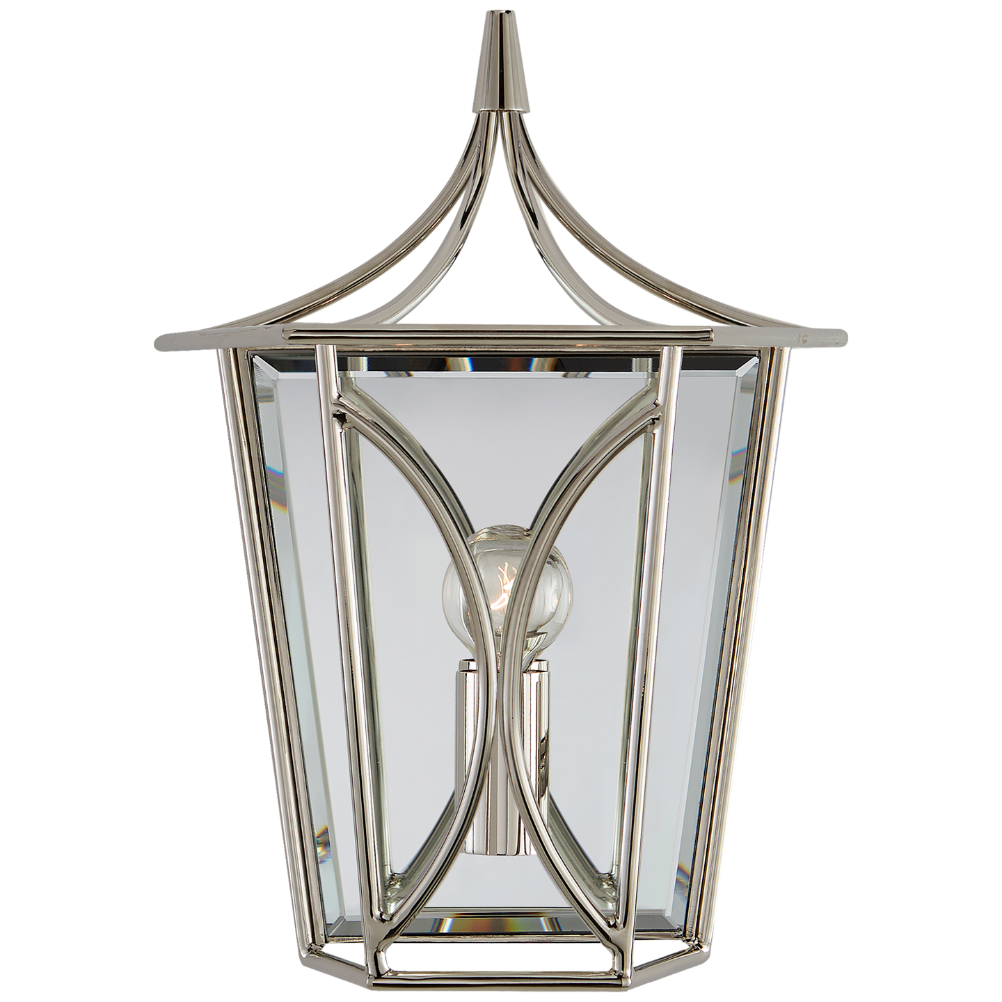 Cavanagh Mini Lantern Sconce in Polished Nickel Open Box