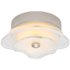 Leighton 6" Layered Flush Mount in Polished Nickel with Cream Tinted Glass