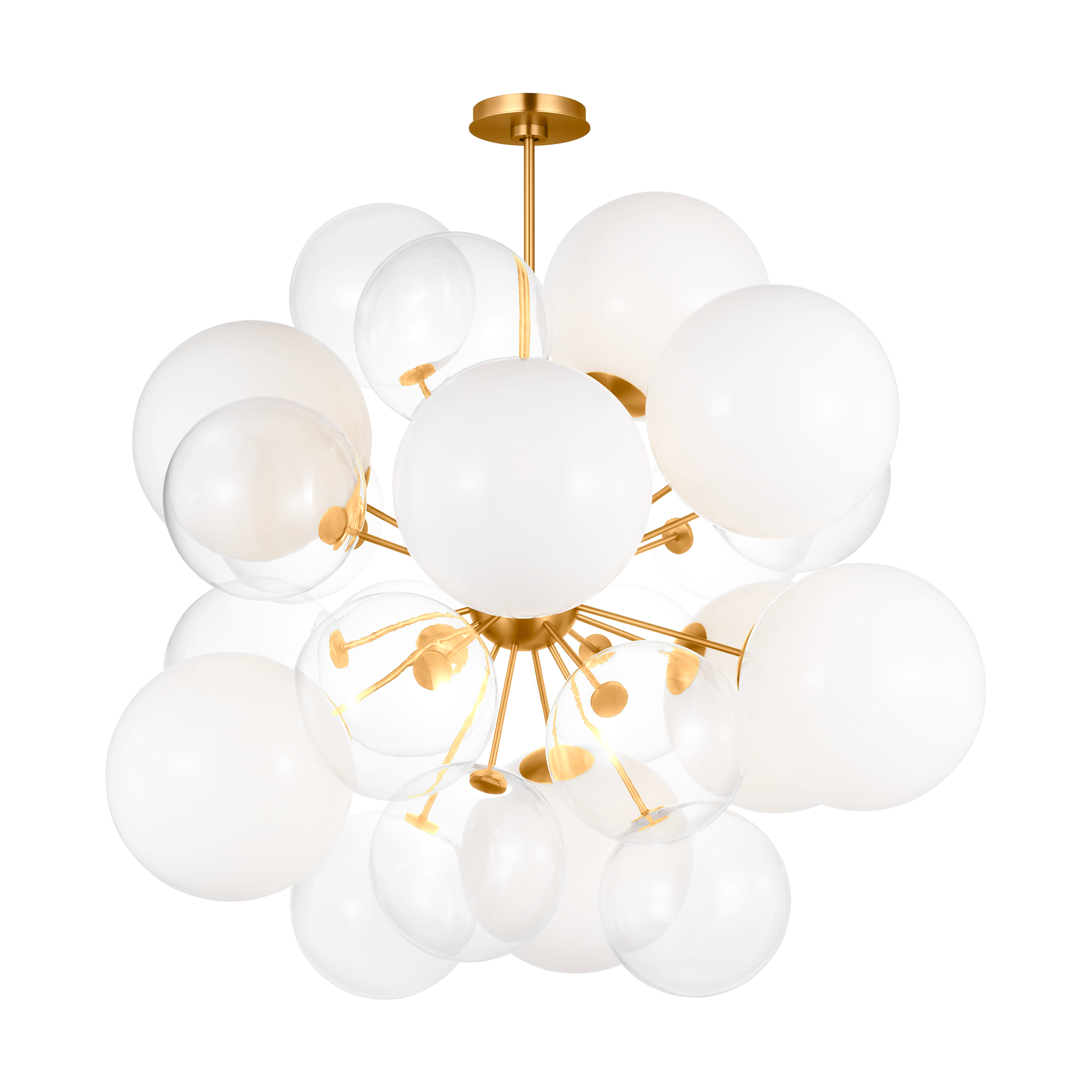 Aria Large Chandelier Burnished Brass