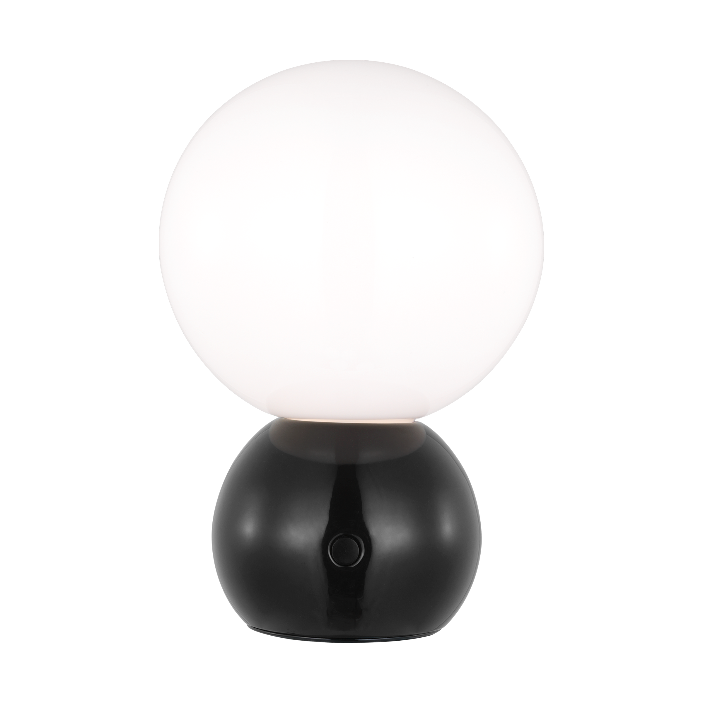 Suki Rechargeable Mini Table Lamp Gloss Black Bulbs Inc