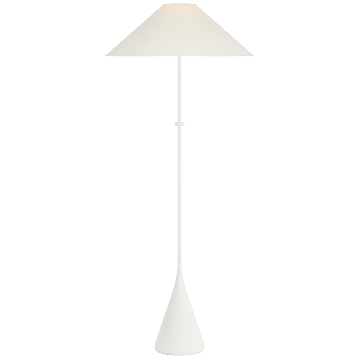 Zealous 62" Floor Lamp in Museum White with Linen Shade