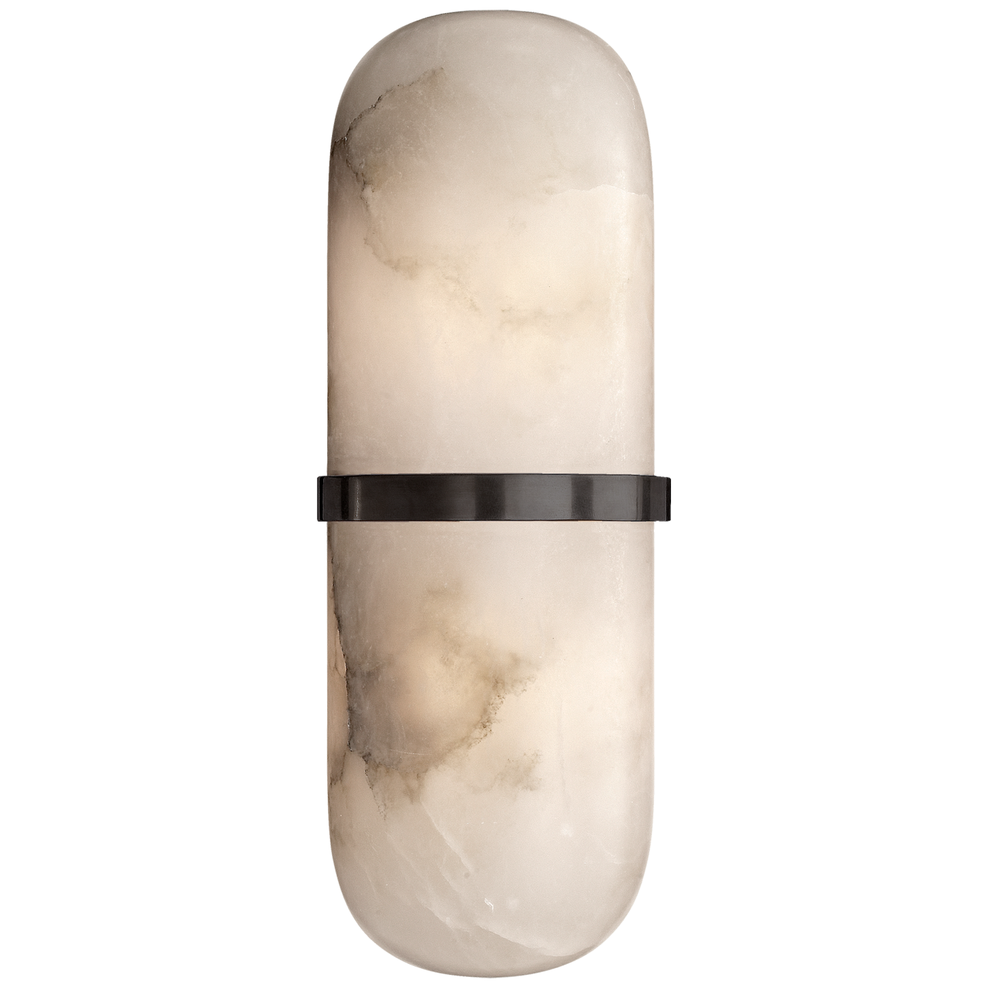 Melange Pill Form Sconce in Bronze with Alabaster Open Box