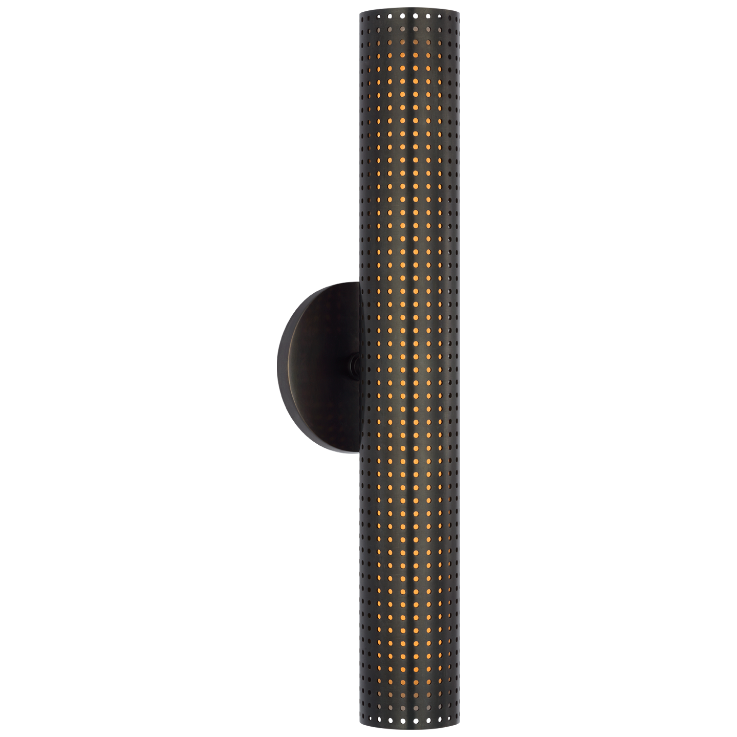 Precision 18" Bullet Sconce in Bronze with White Glass