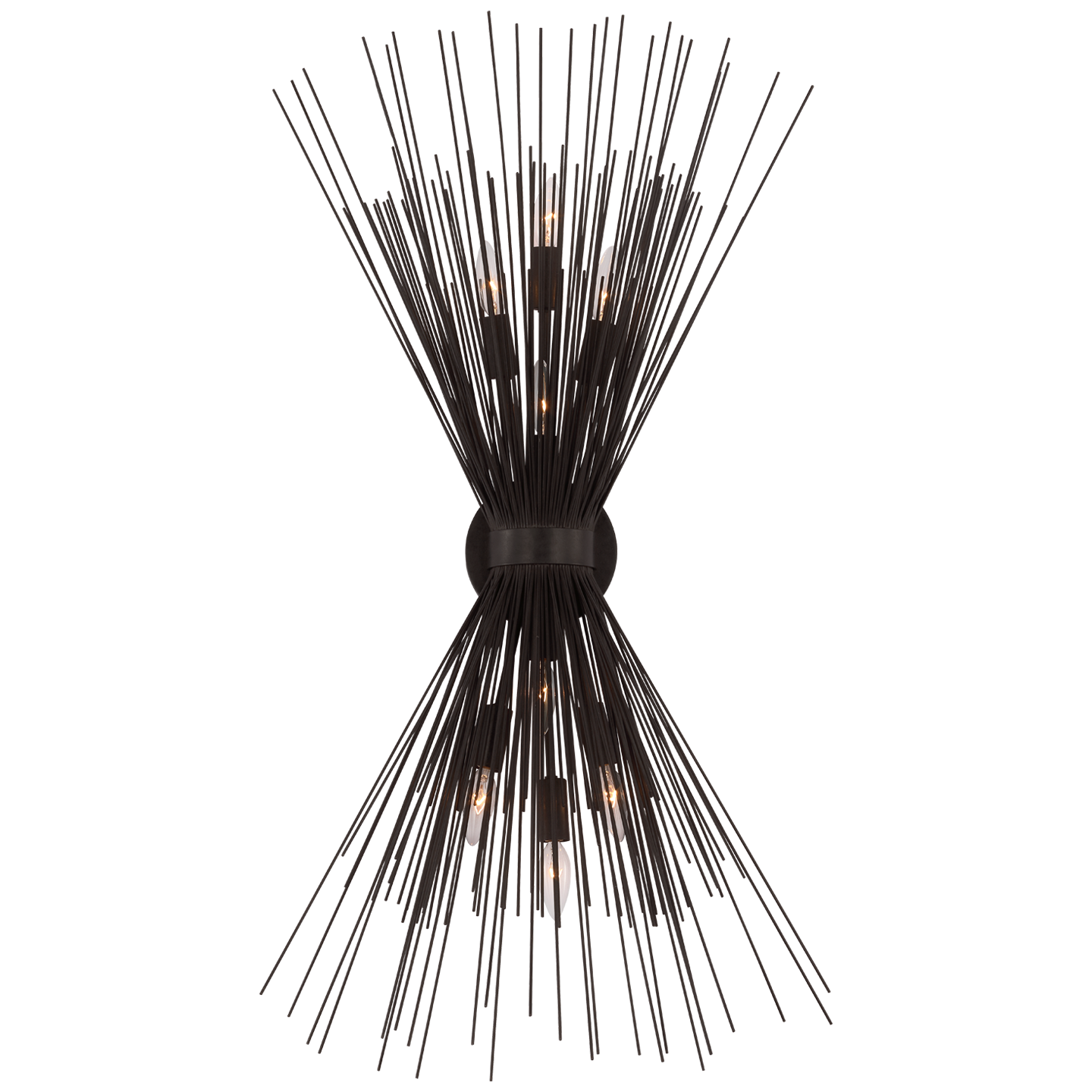 Strada Large Symmetrical Sconce in Aged Iron Open Box