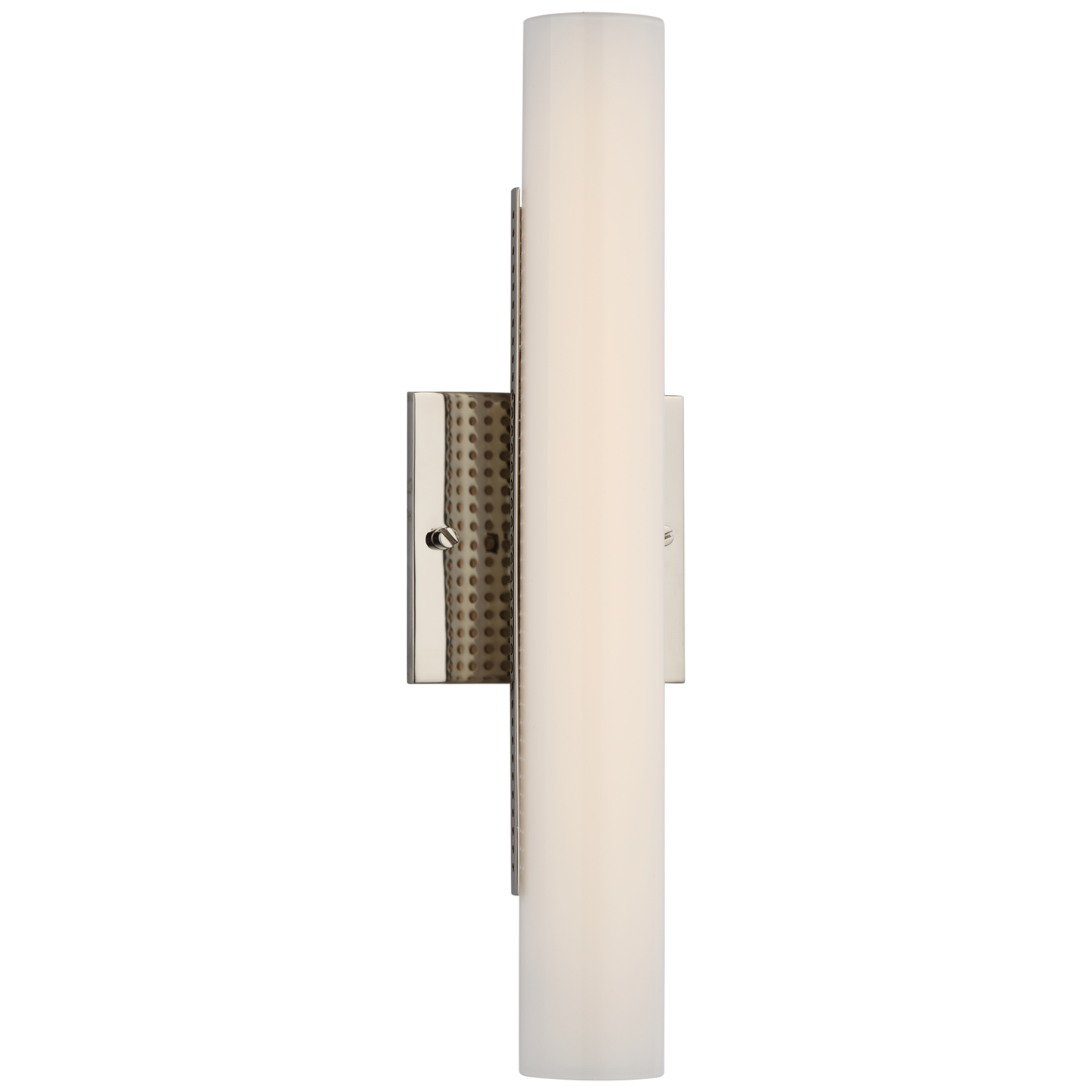 Precision 15" Bath Light in Polished Nickel with White Glass