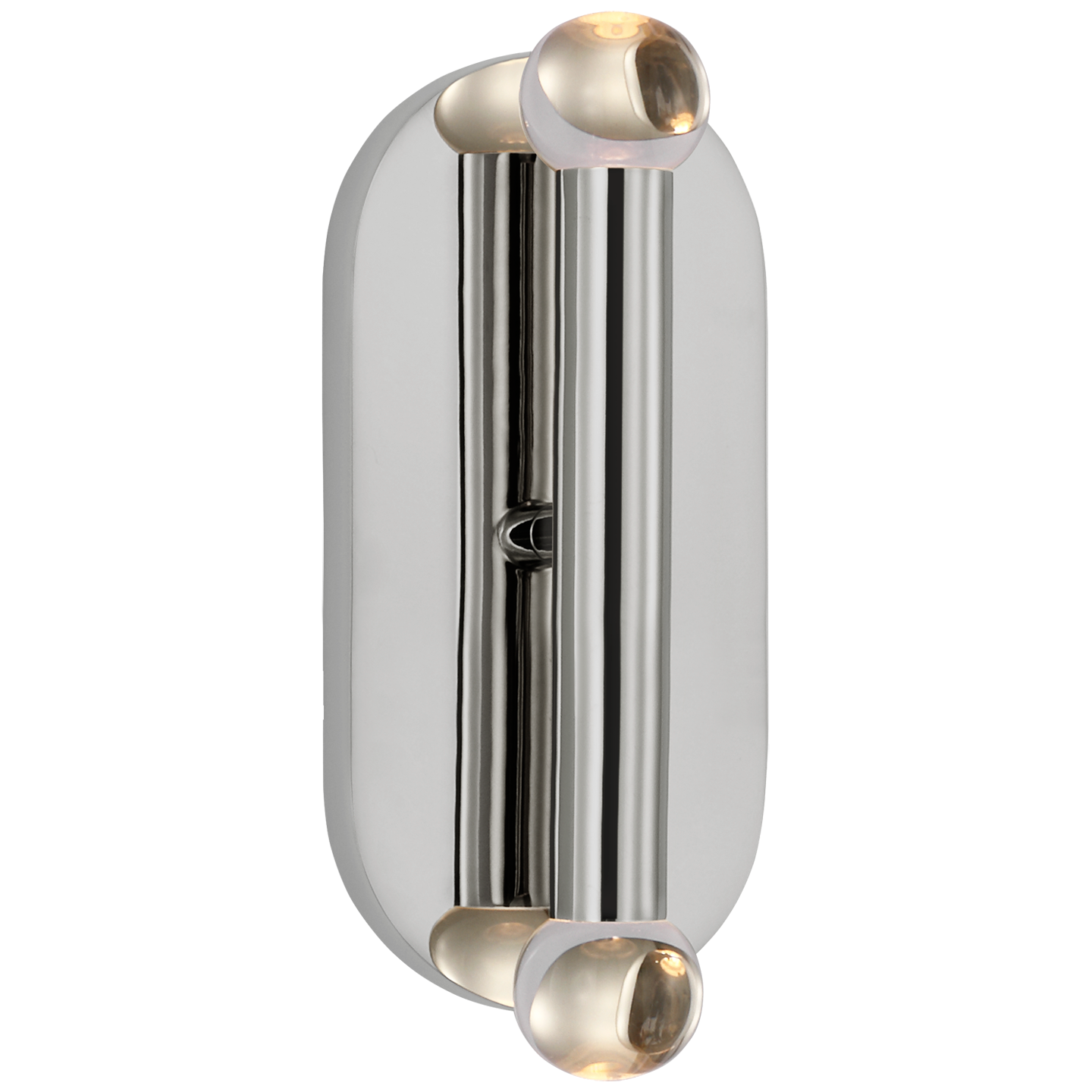 Rousseau Medium Vanity Sconce in Polished Nickel with Clear Glass Orb Open Box