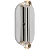 Rousseau Medium Vanity Sconce in Polished Nickel with Clear Glass Orb