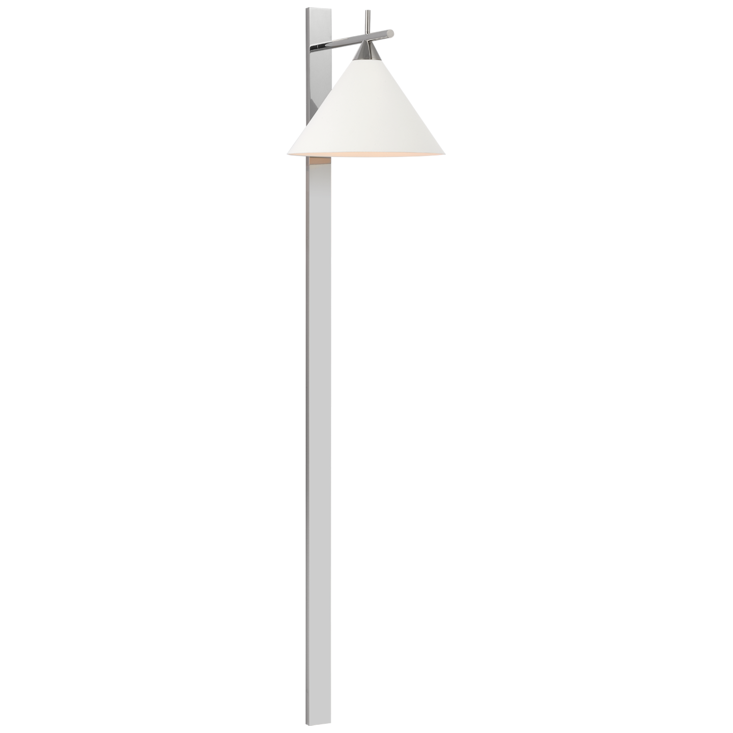 Cleo 56" Statement Sconce in Polished Nickel with Matte White Shade Open Box