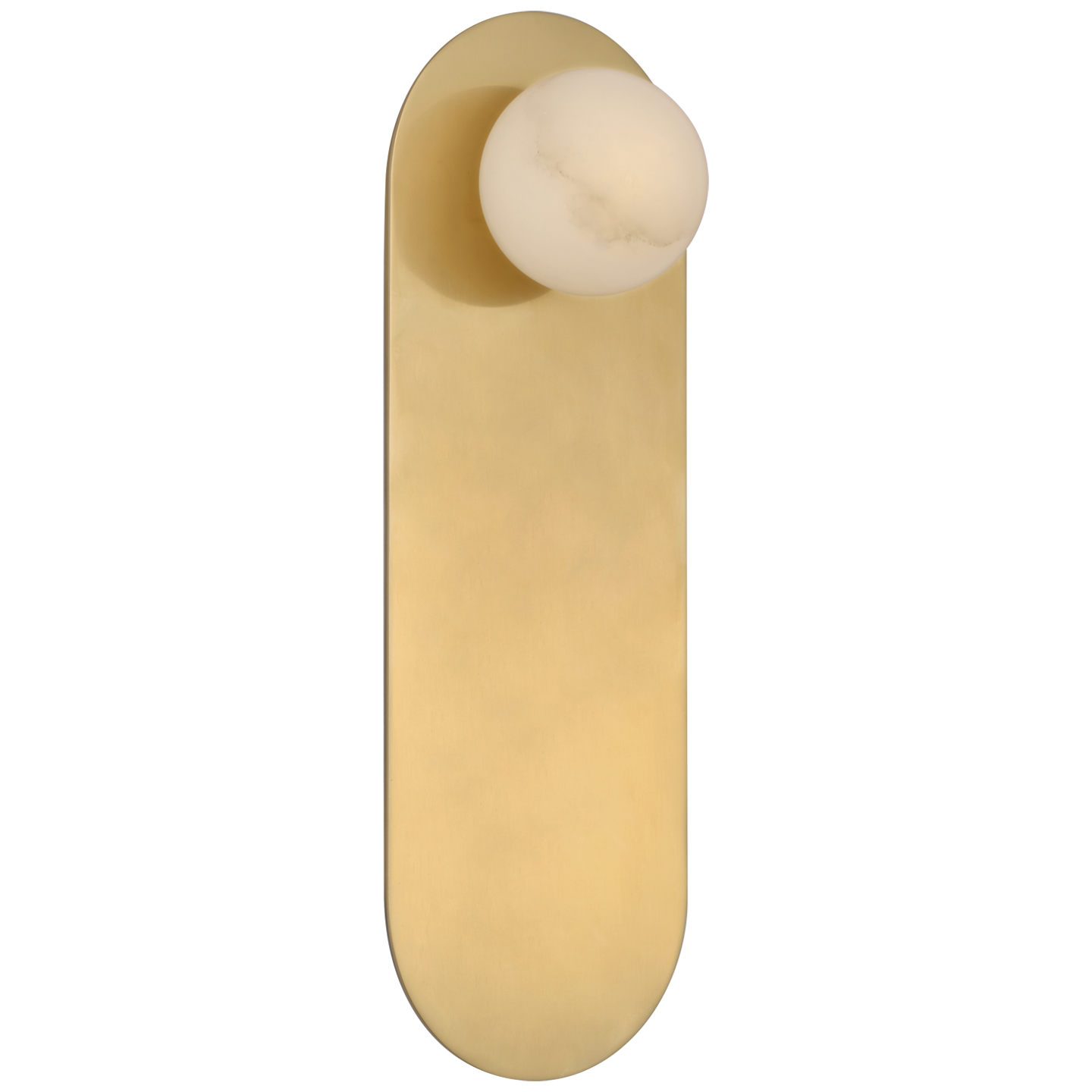 Pertica 14" Sconce in Mirrored Antique Brass with Alabaster Open Box