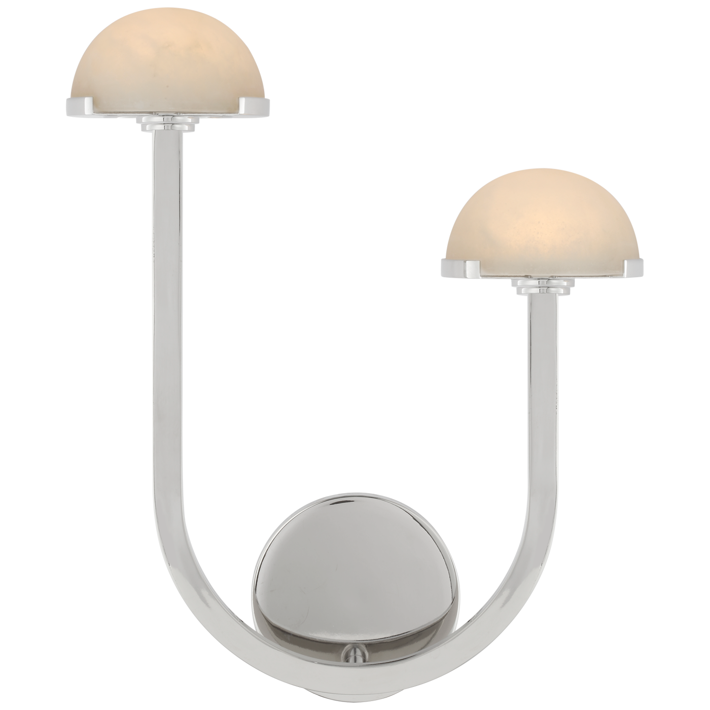 Pedra 15" Asymmetrical Right Sconce in Polished Nickel with Alabaster Open Box