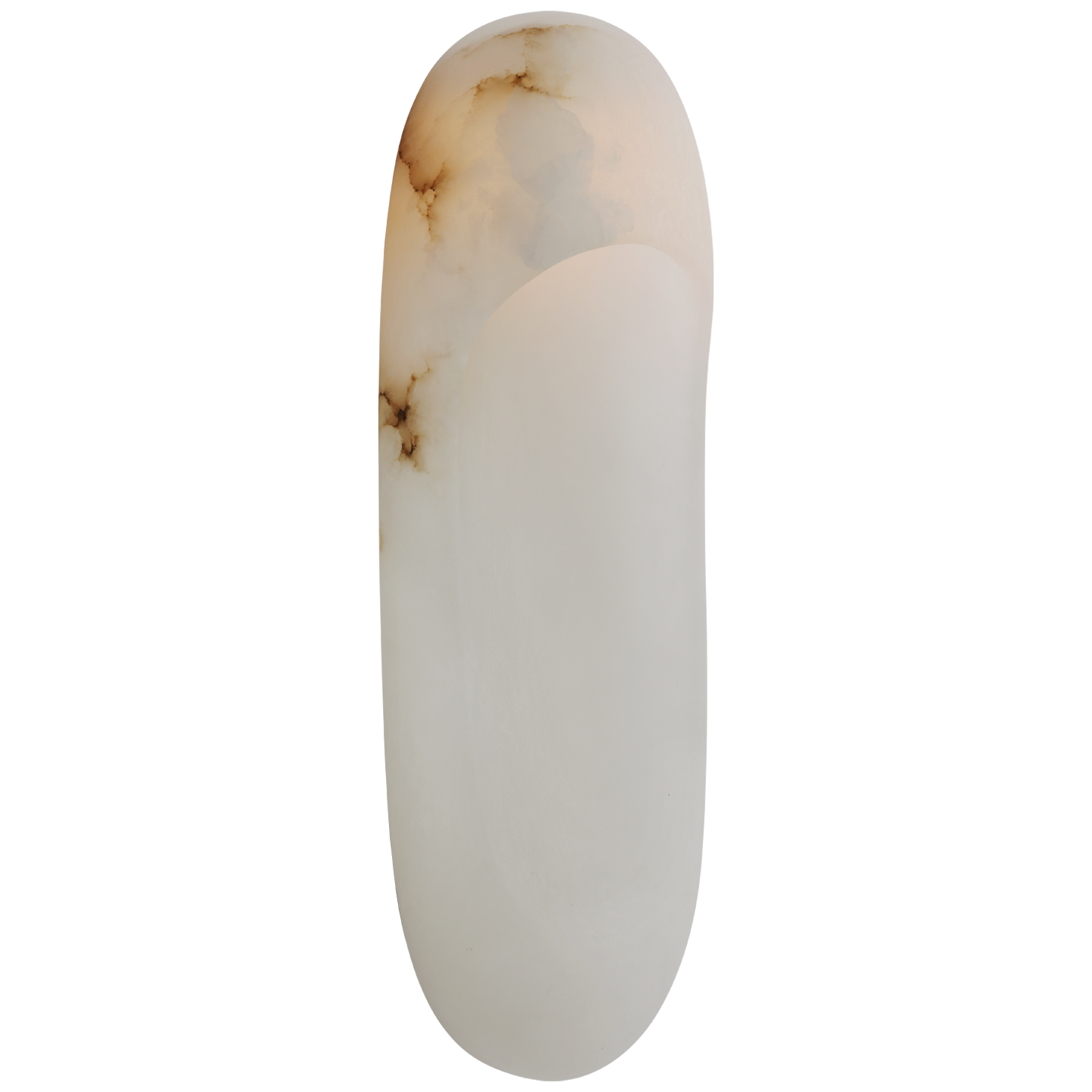 Esculpa 18" Elongated Wall Light in Alabaster and Bronze